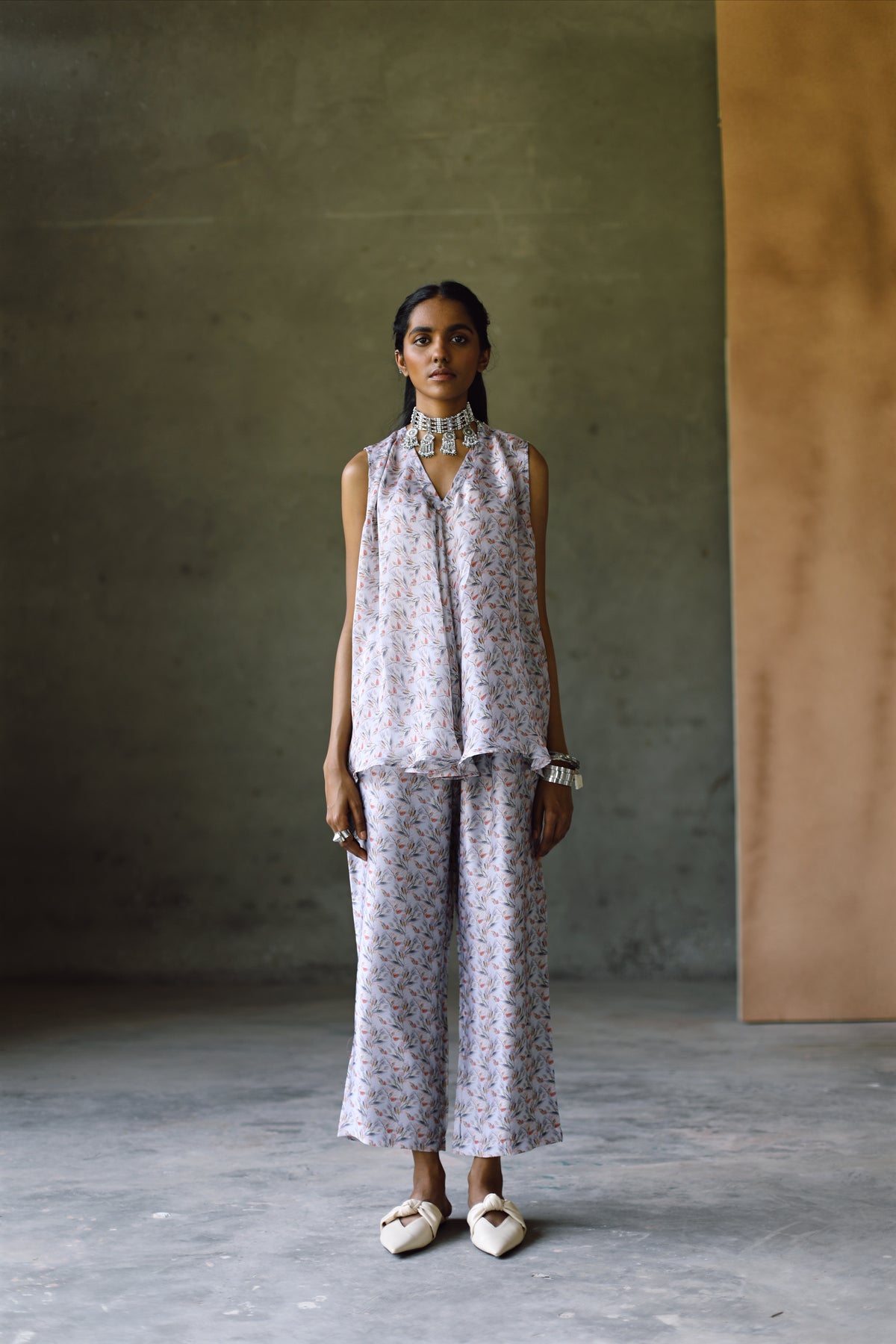 Oxford Sl Bias Top  &amp; Pant Co-Ord Set