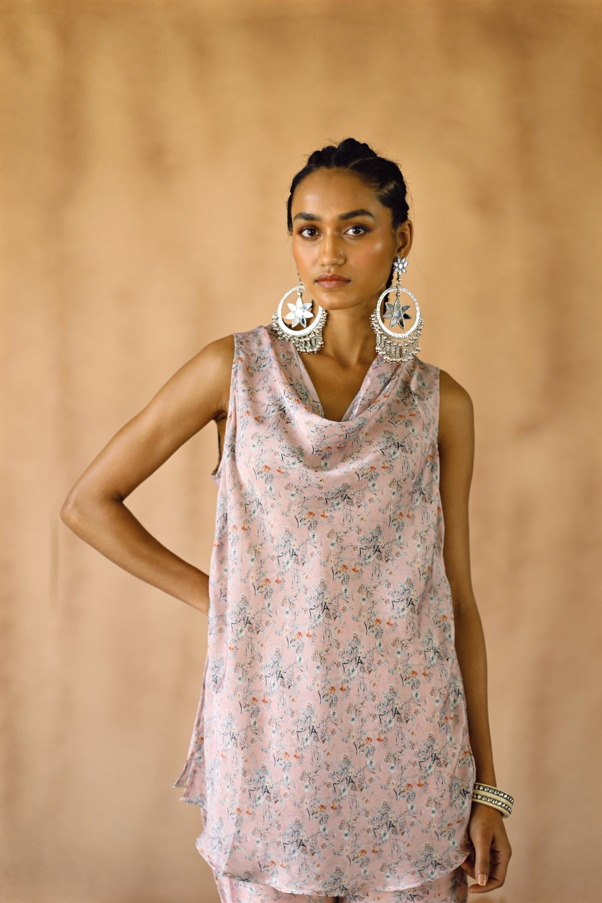 Melon Cowl Top &amp; Pant Co-Ord Set