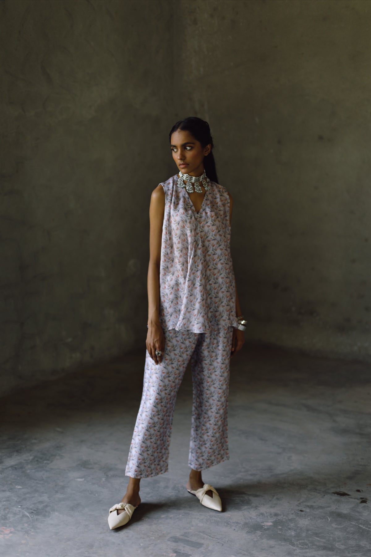 Oxford Sl Bias Top  &amp; Pant Co-Ord Set