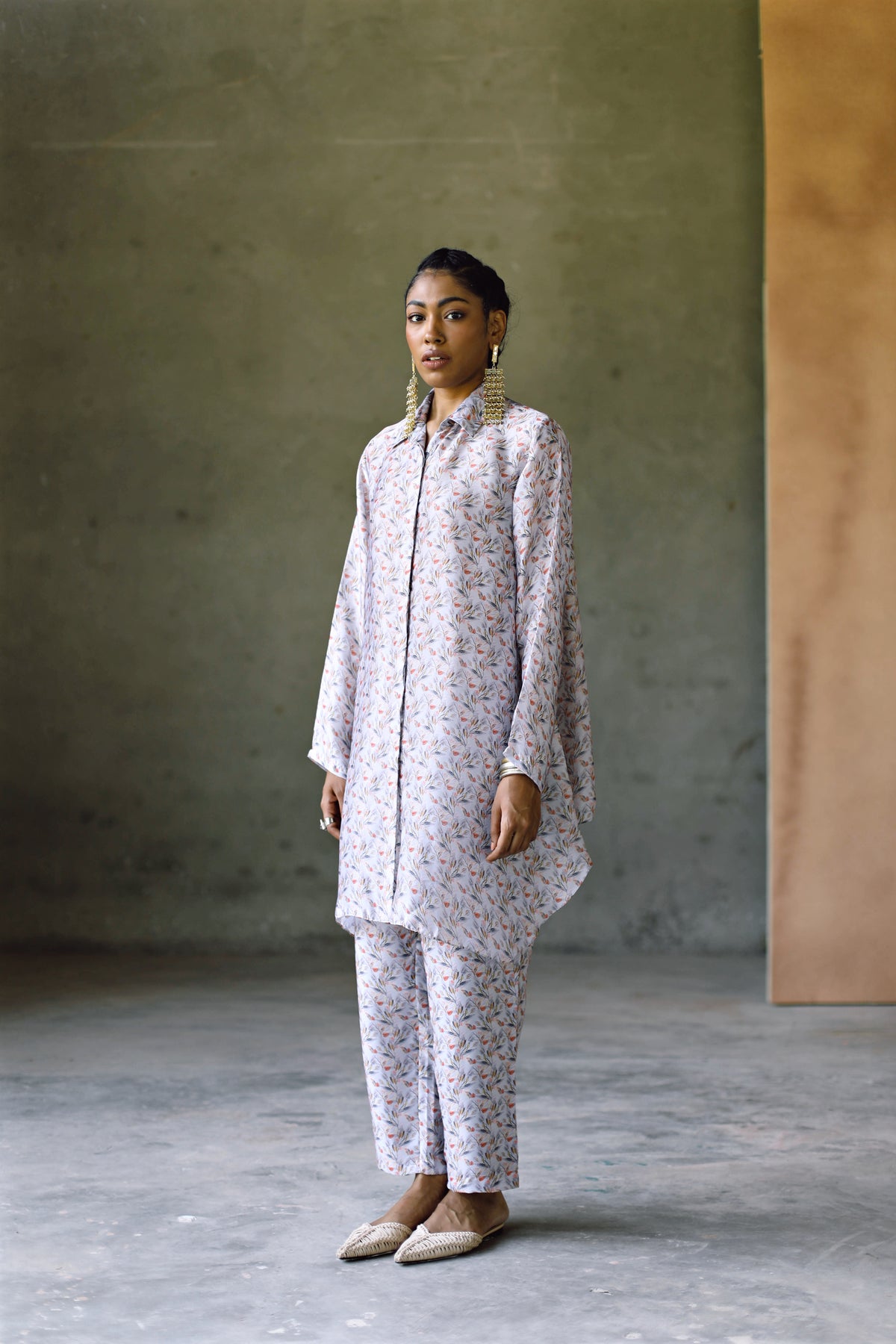 Oxford Low Back Shirt  &amp; Pant Co-Ord Set