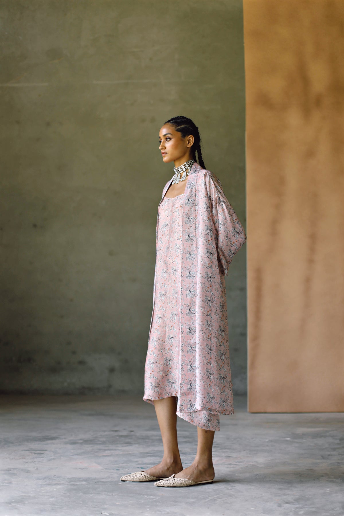 Melon Slip Dress +cape