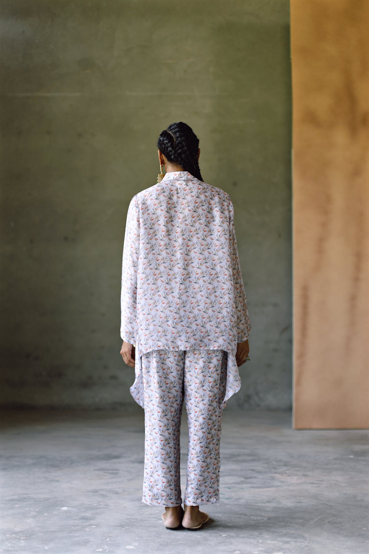 Oxford Low Back Shirt  &amp; Pant Co-Ord Set