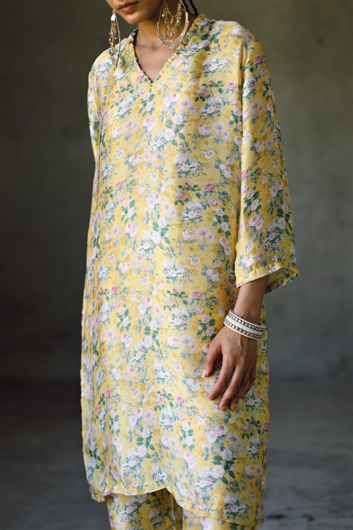 Laguna Frill Kurta  &amp; Pant Co-Ord Set