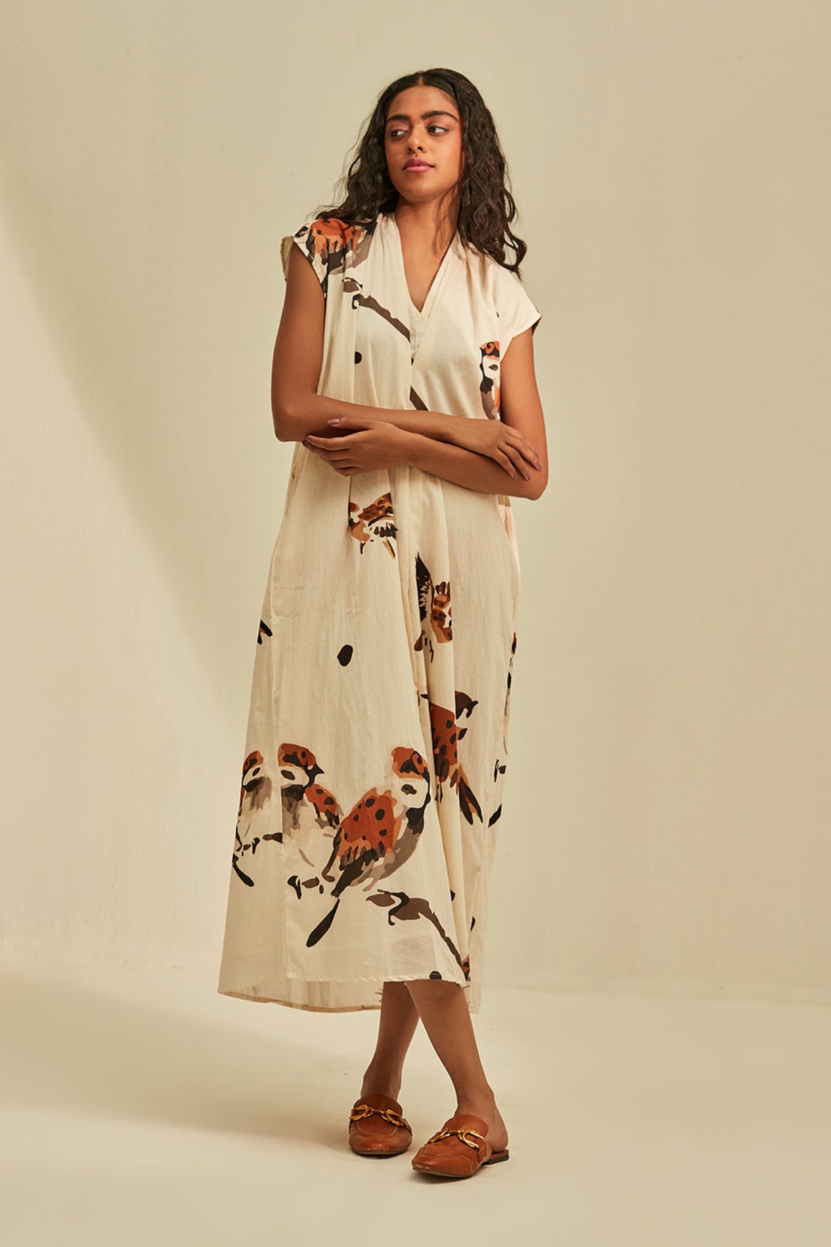 Sparrow Print Tundra Dress