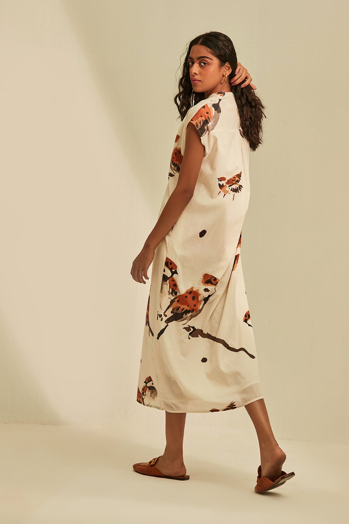 Sparrow Print Tundra Dress