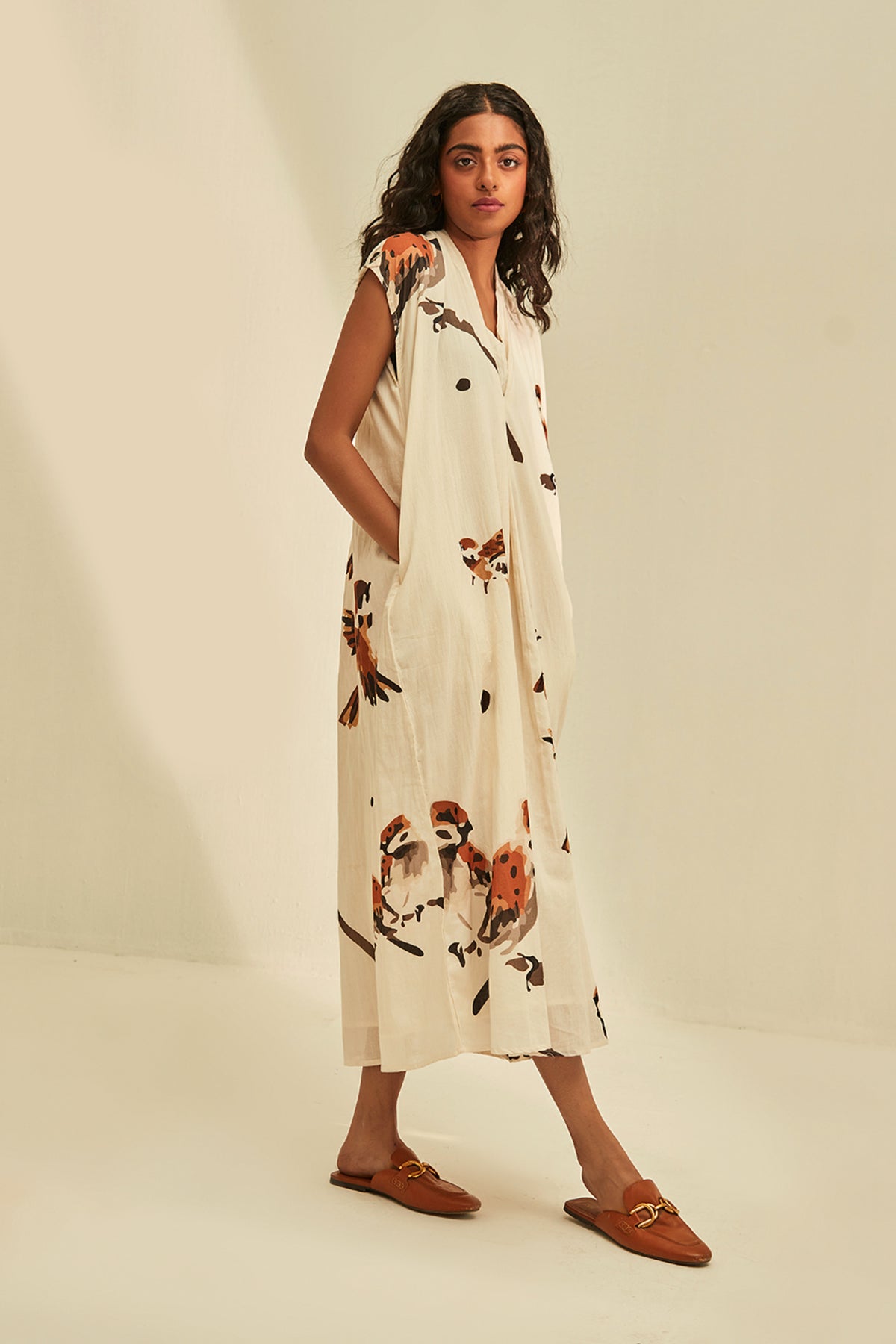 Sparrow Print Tundra Dress