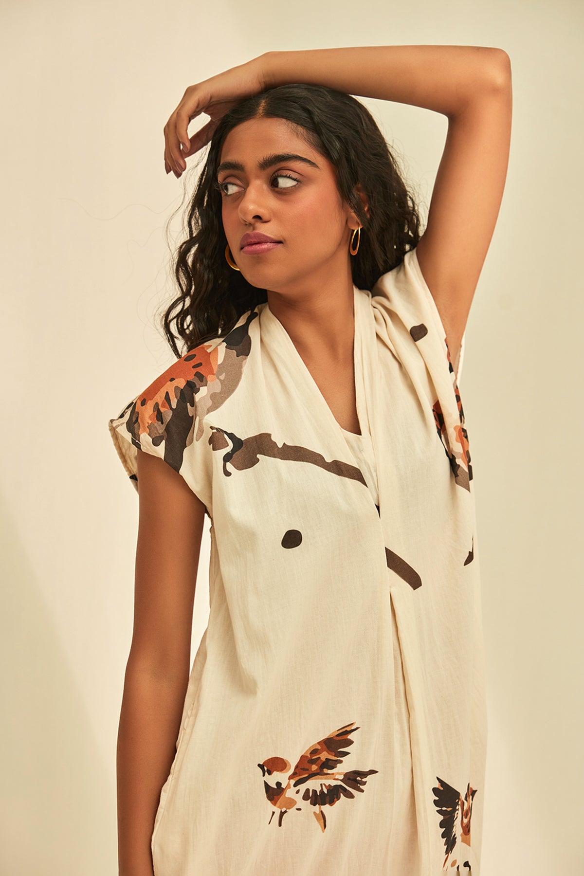 Sparrow Print Tundra Dress