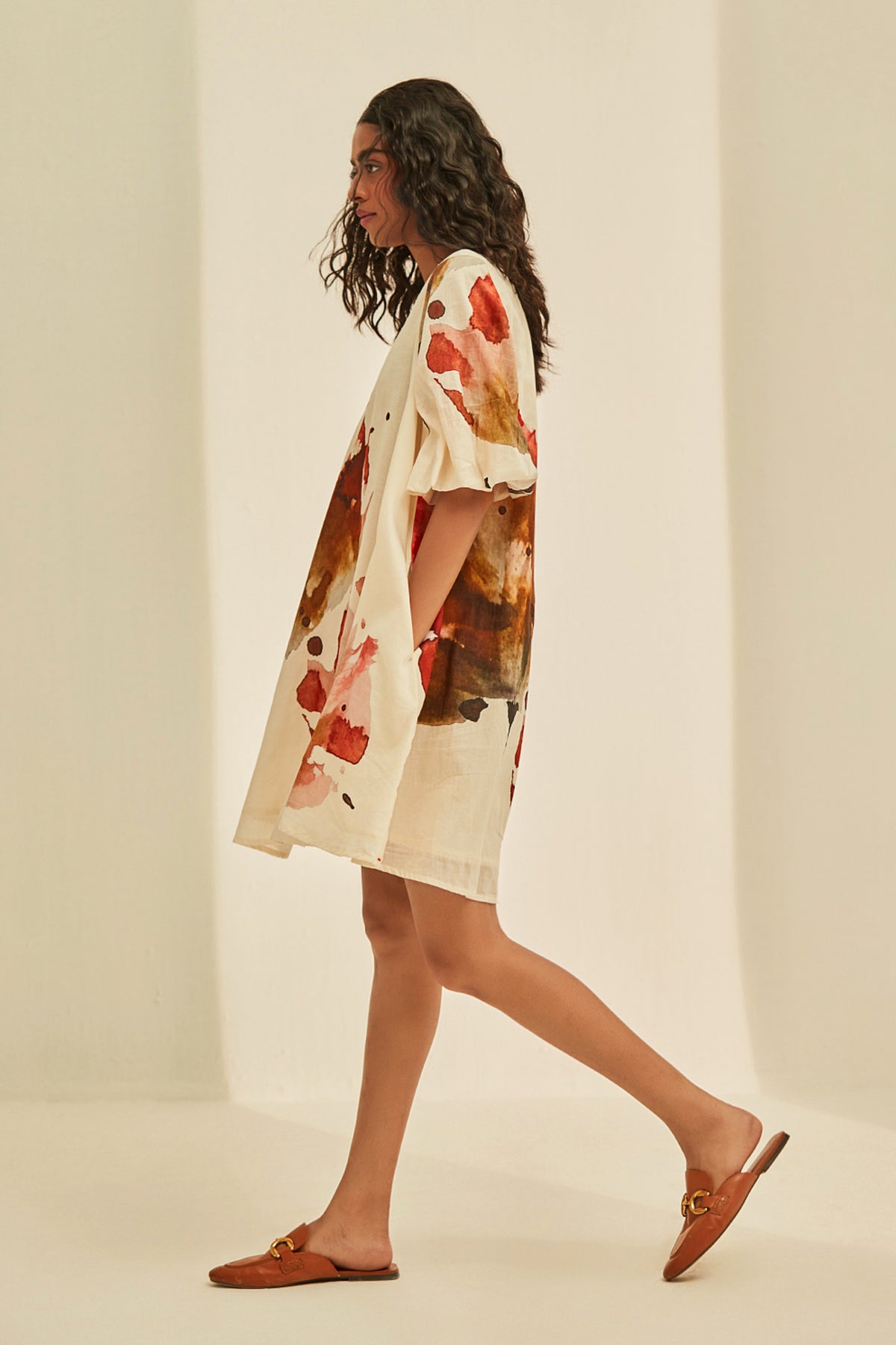 Wild Poppies Off White Dress