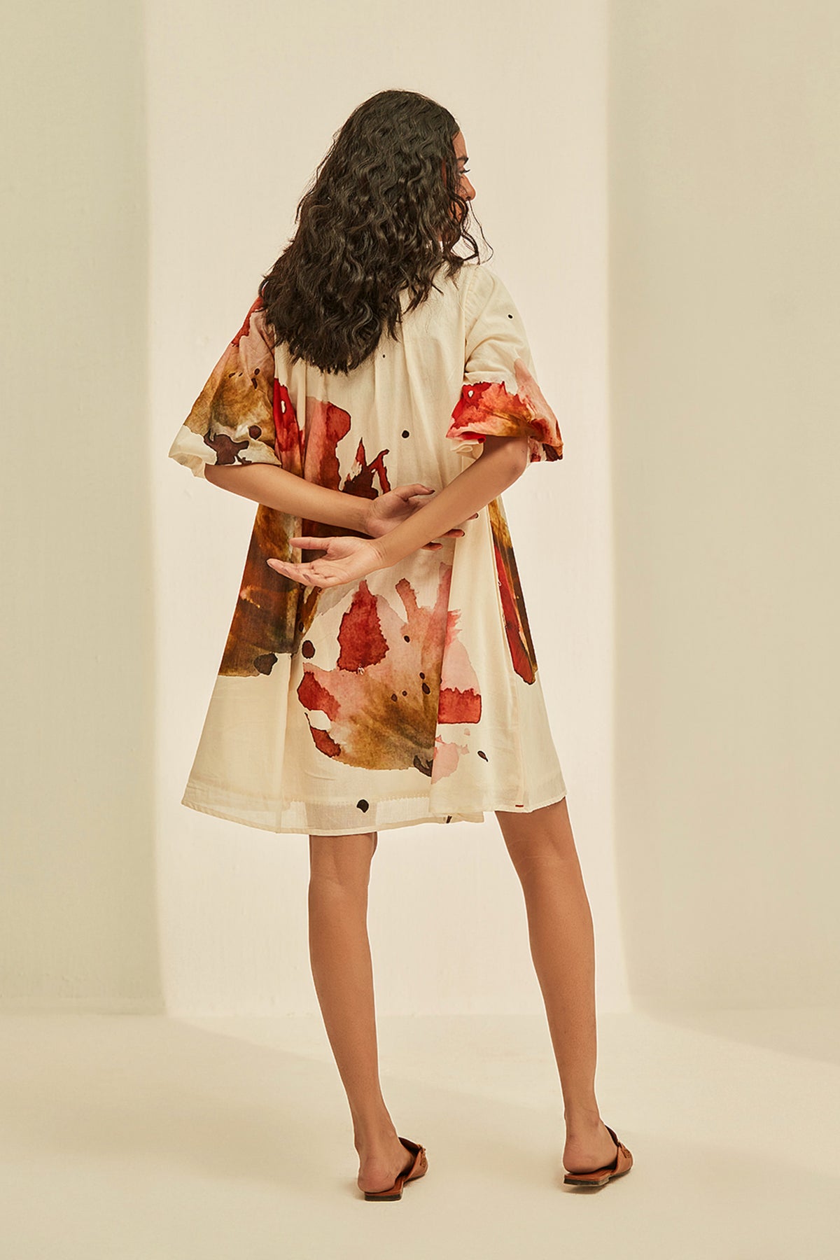 Wild Poppies Off White Dress