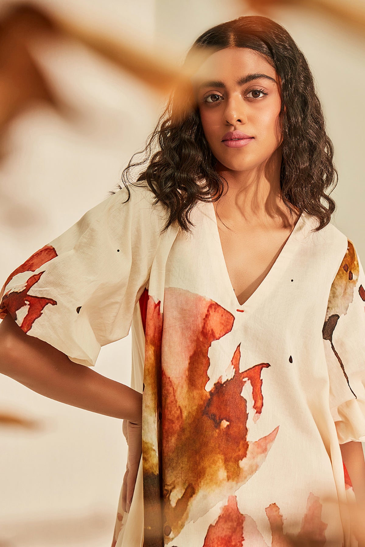 Wild Poppies Off White Dress