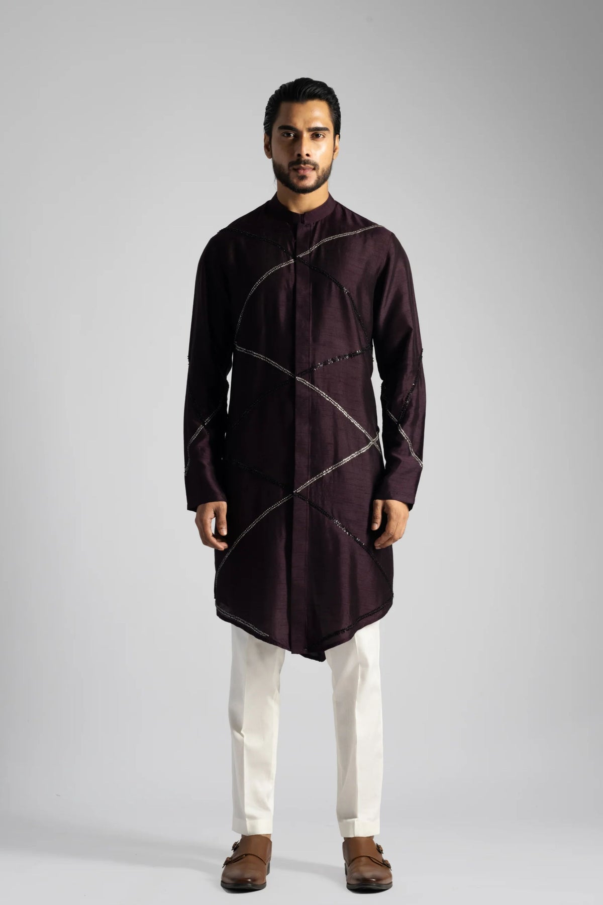 Plum Hued Kurta Set