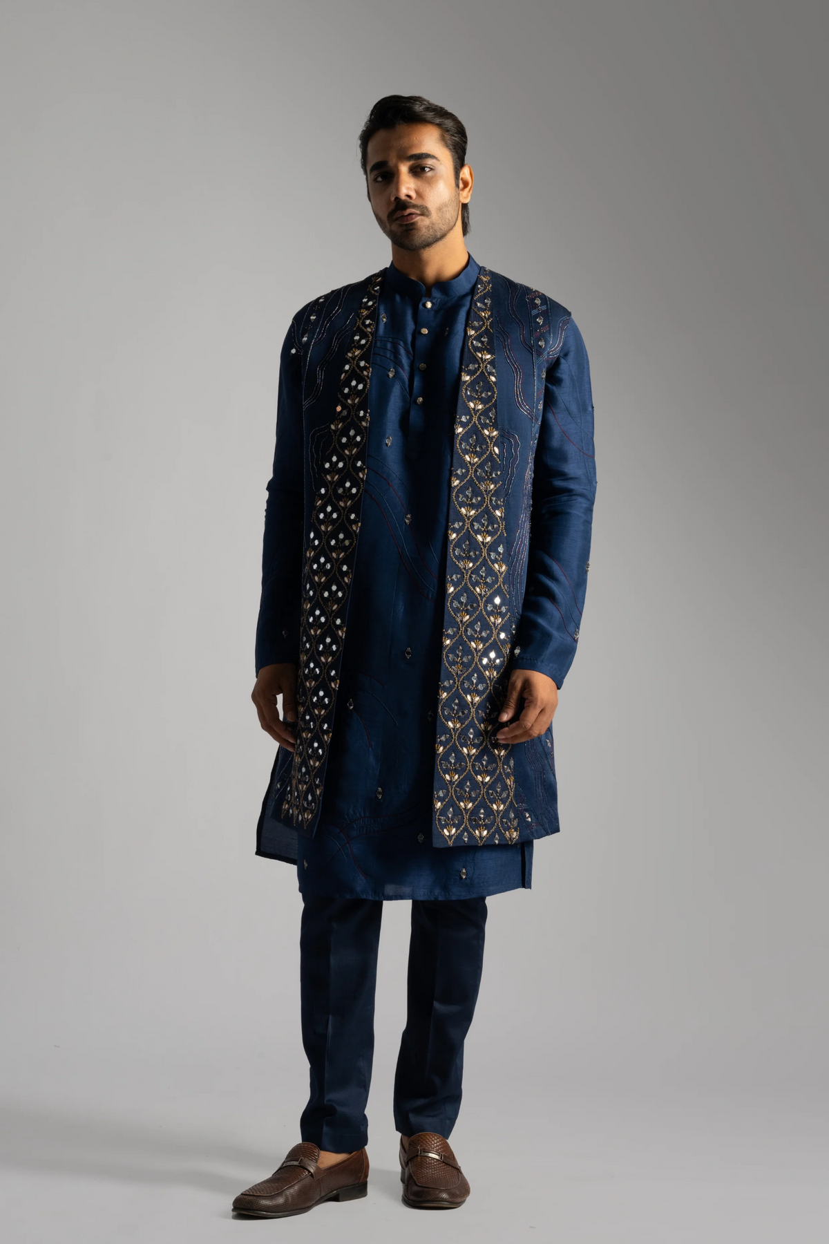 Long Open Kurta Set