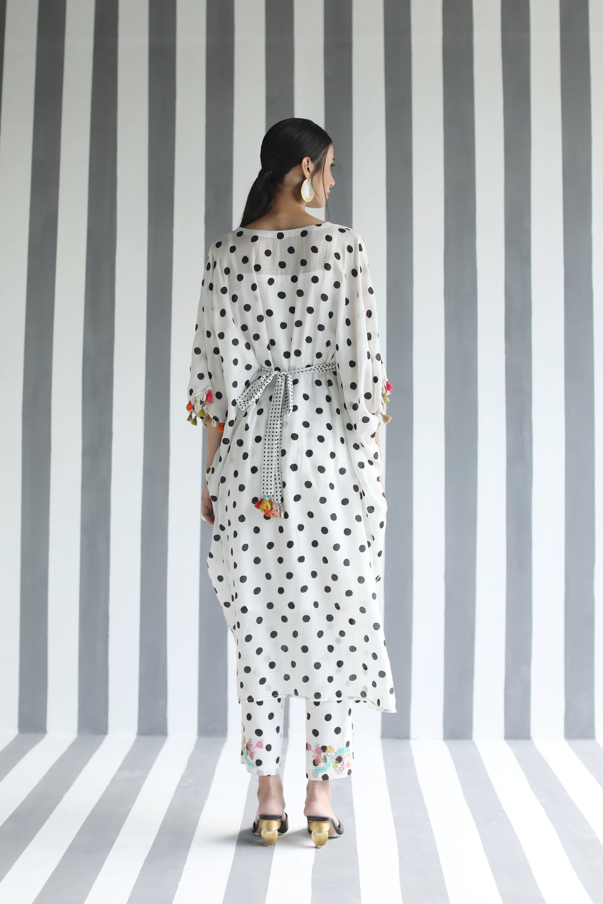 Back Bow Tie Kaftan Set