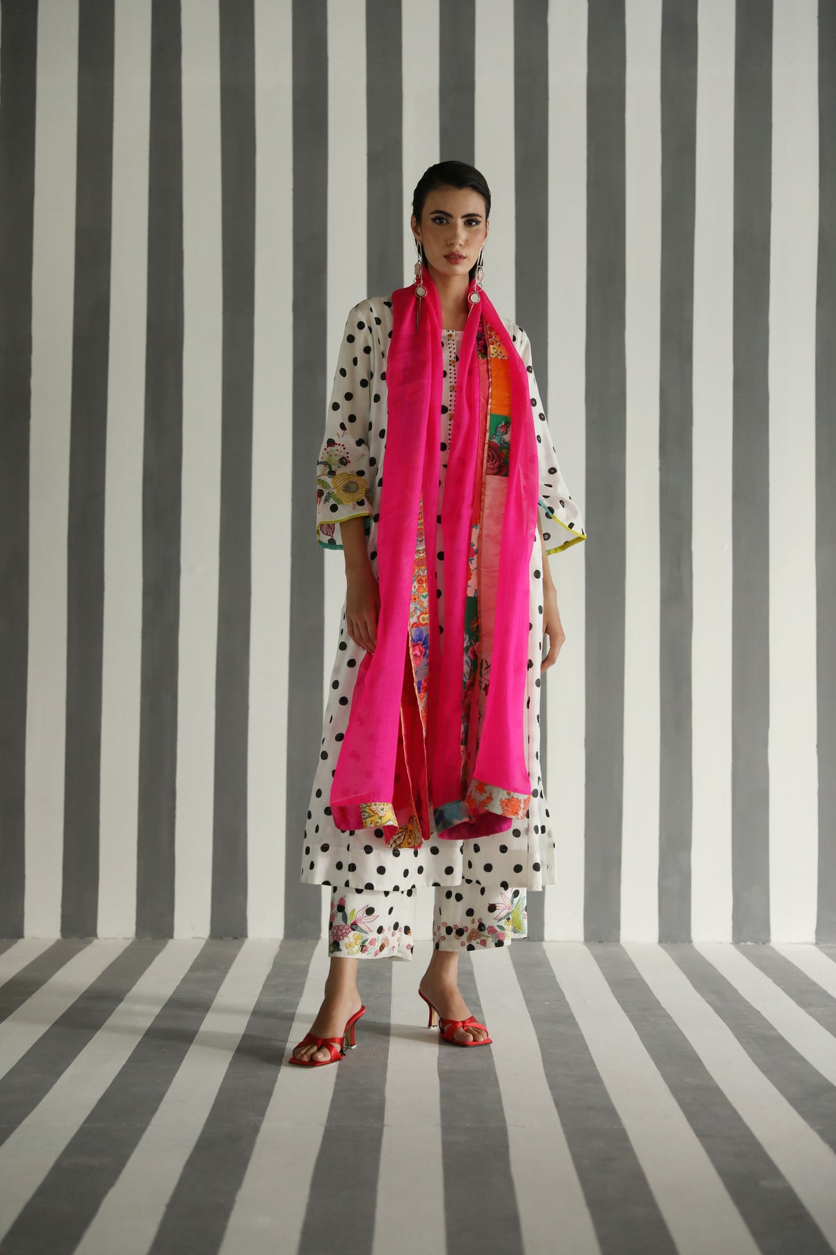 Front Puckering Kurta Set