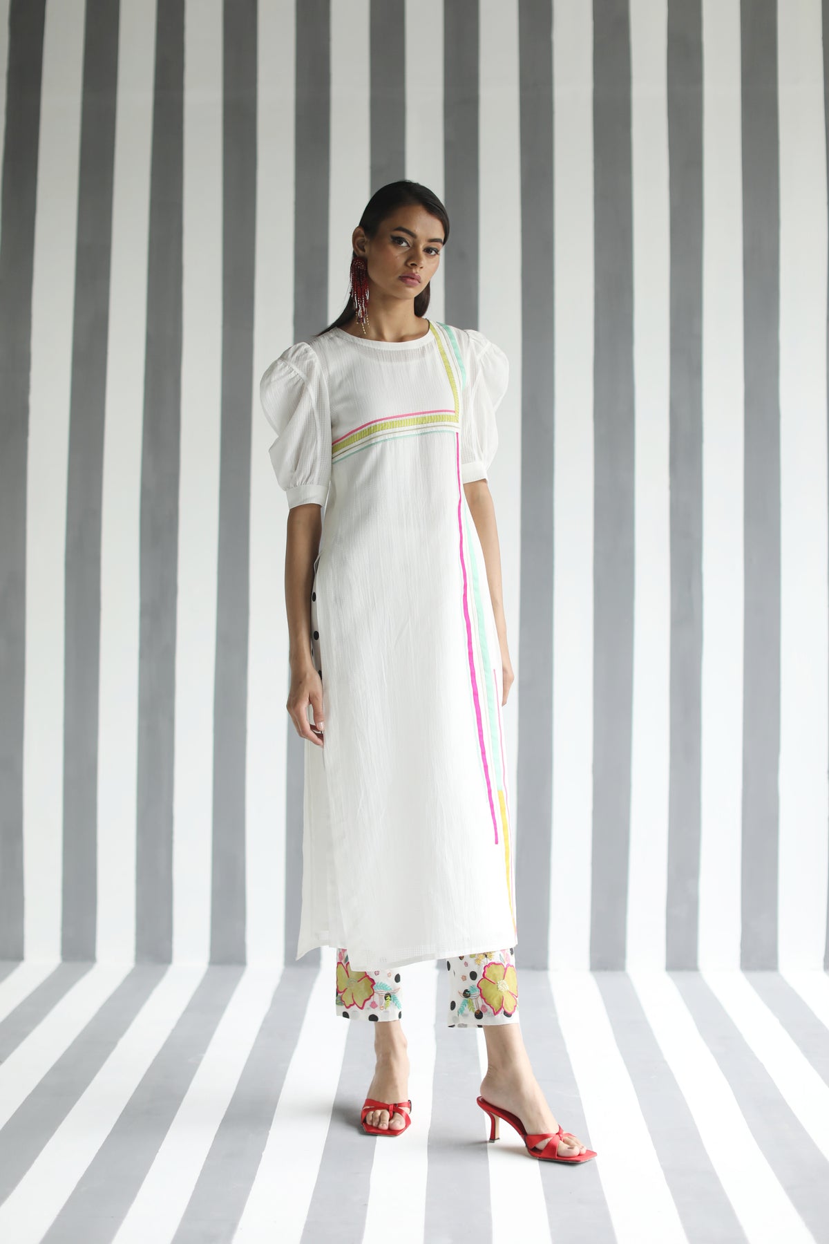 Line Kurta Set