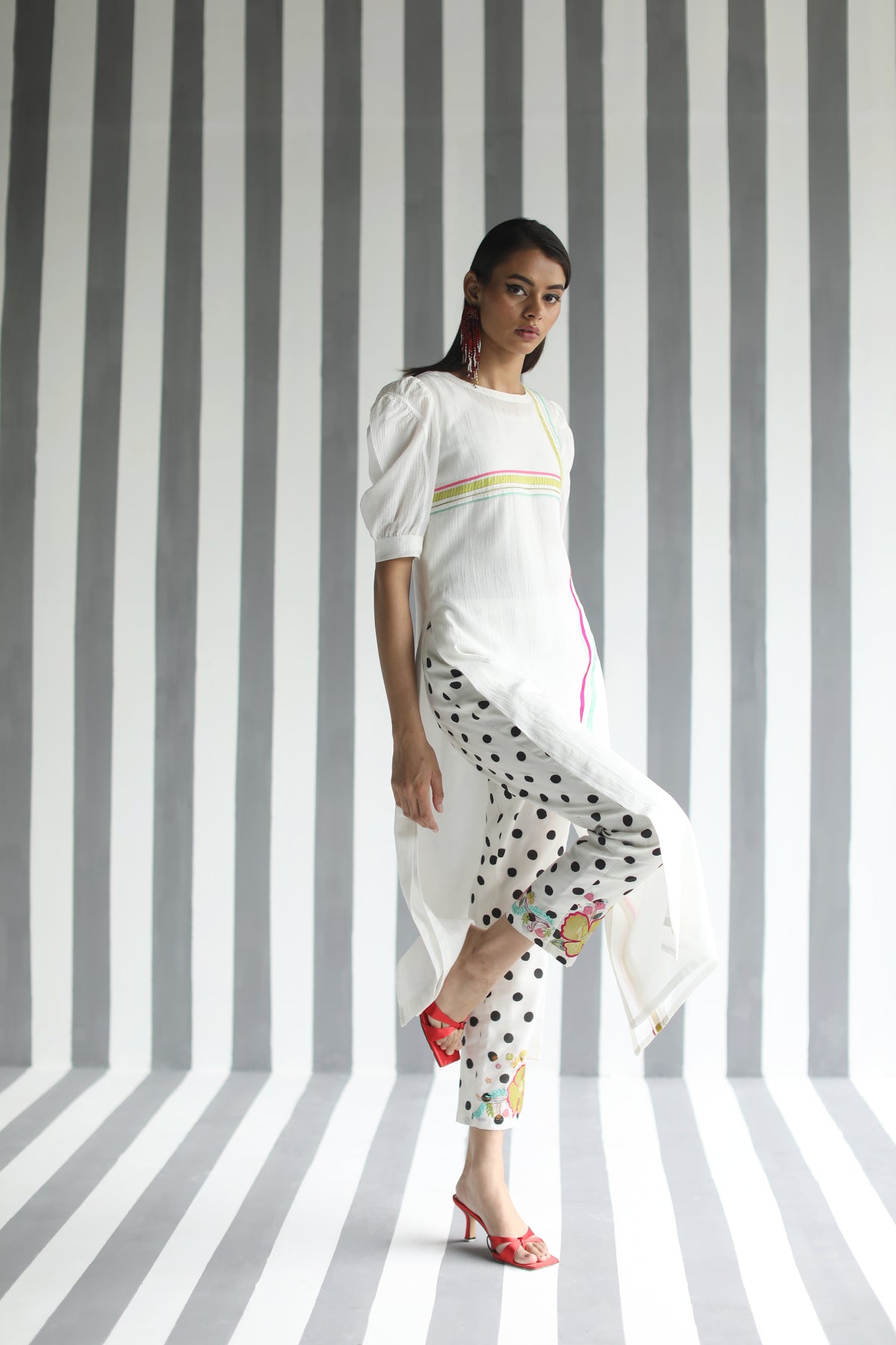 Line Kurta Set