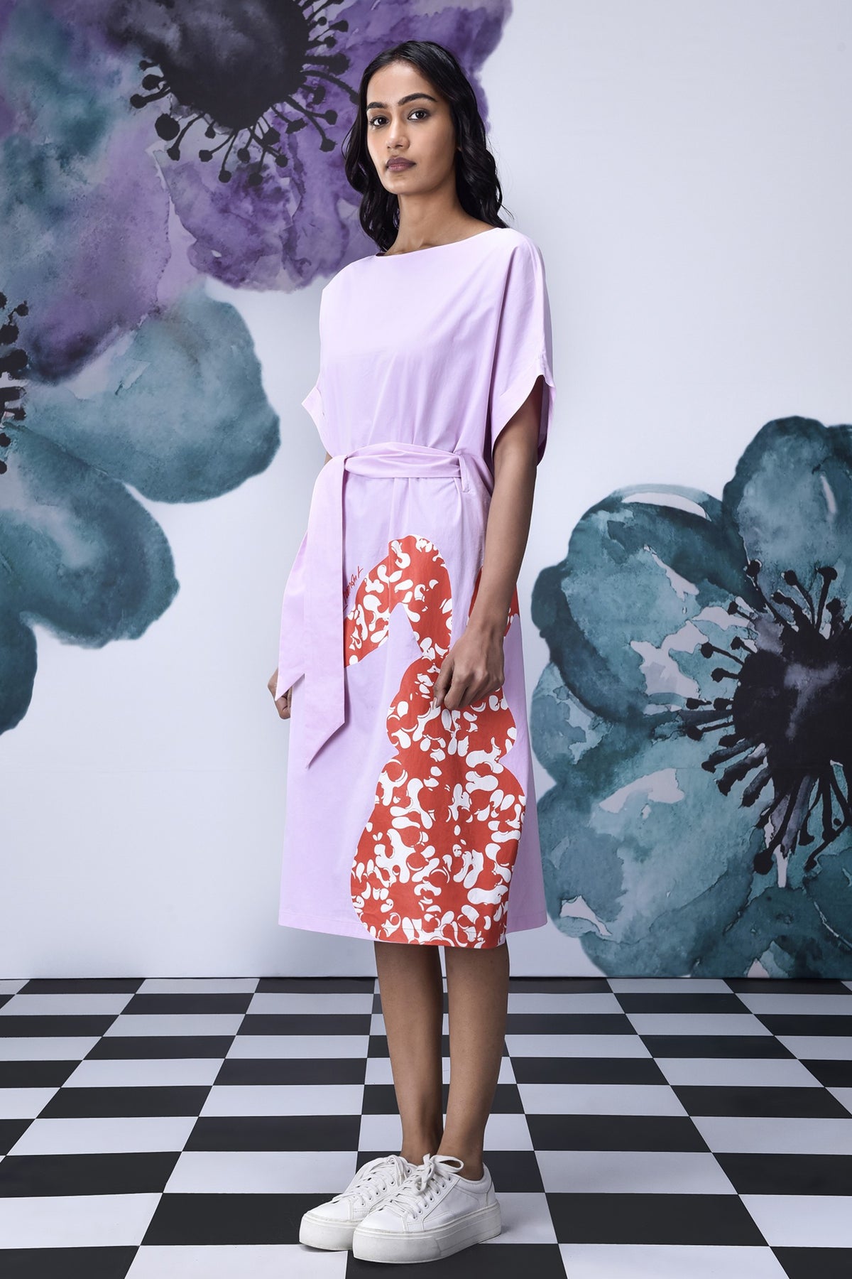 Rabbit Texture Dress Smoothie Pink
