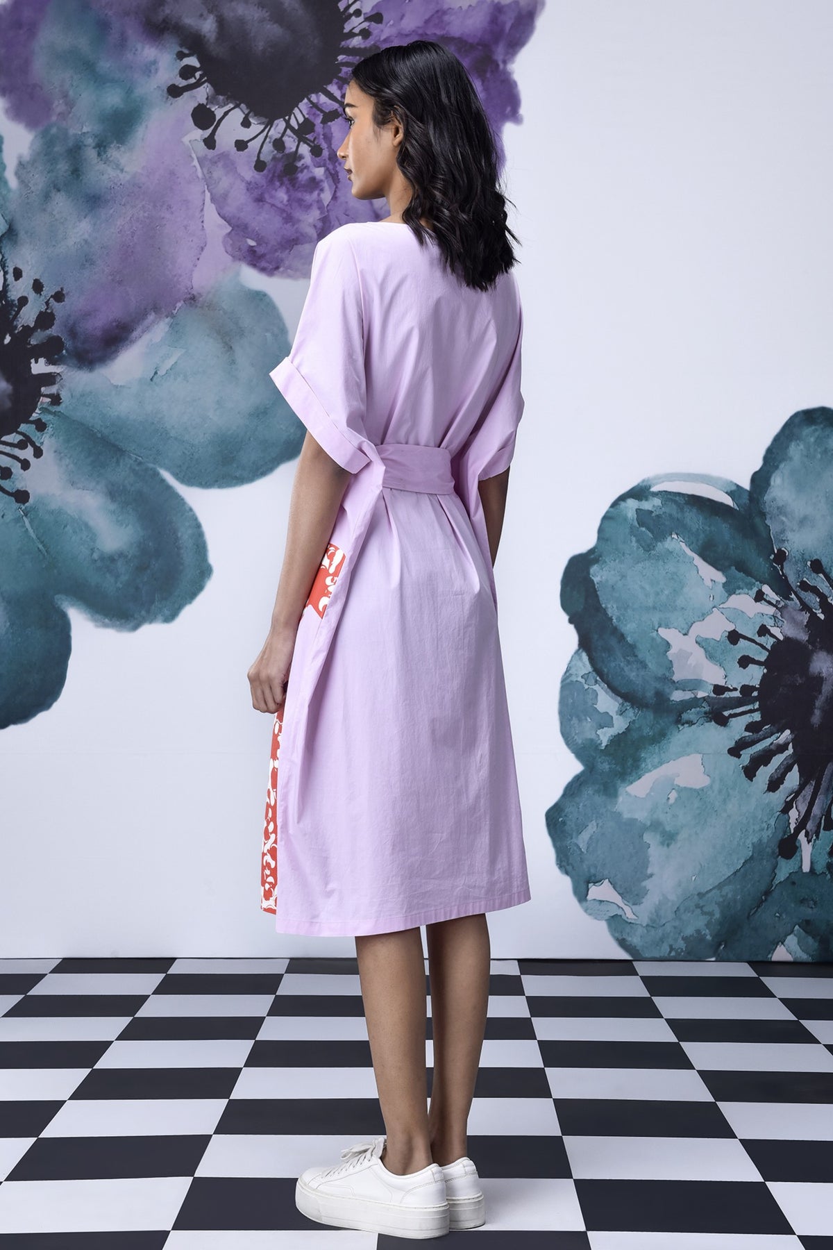 Rabbit Texture Dress Smoothie Pink