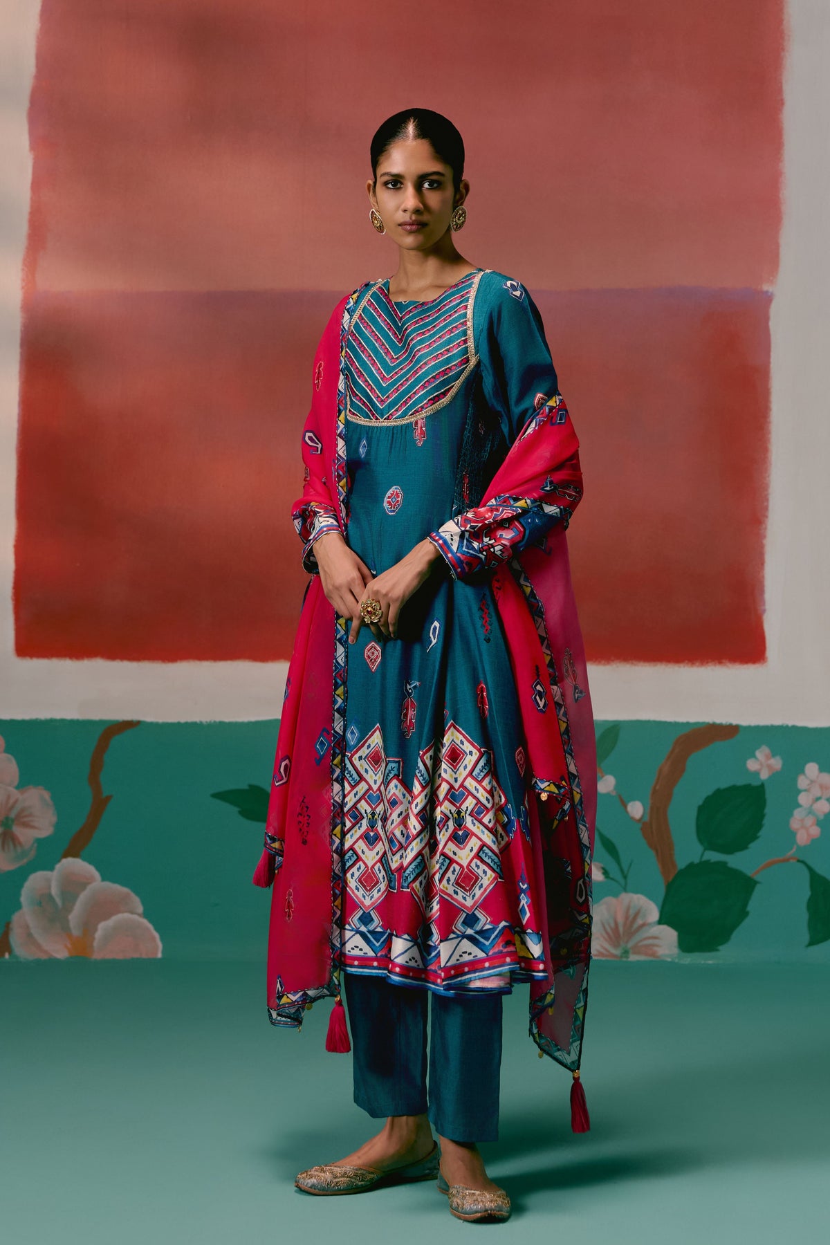 Aztec Anarkali Set