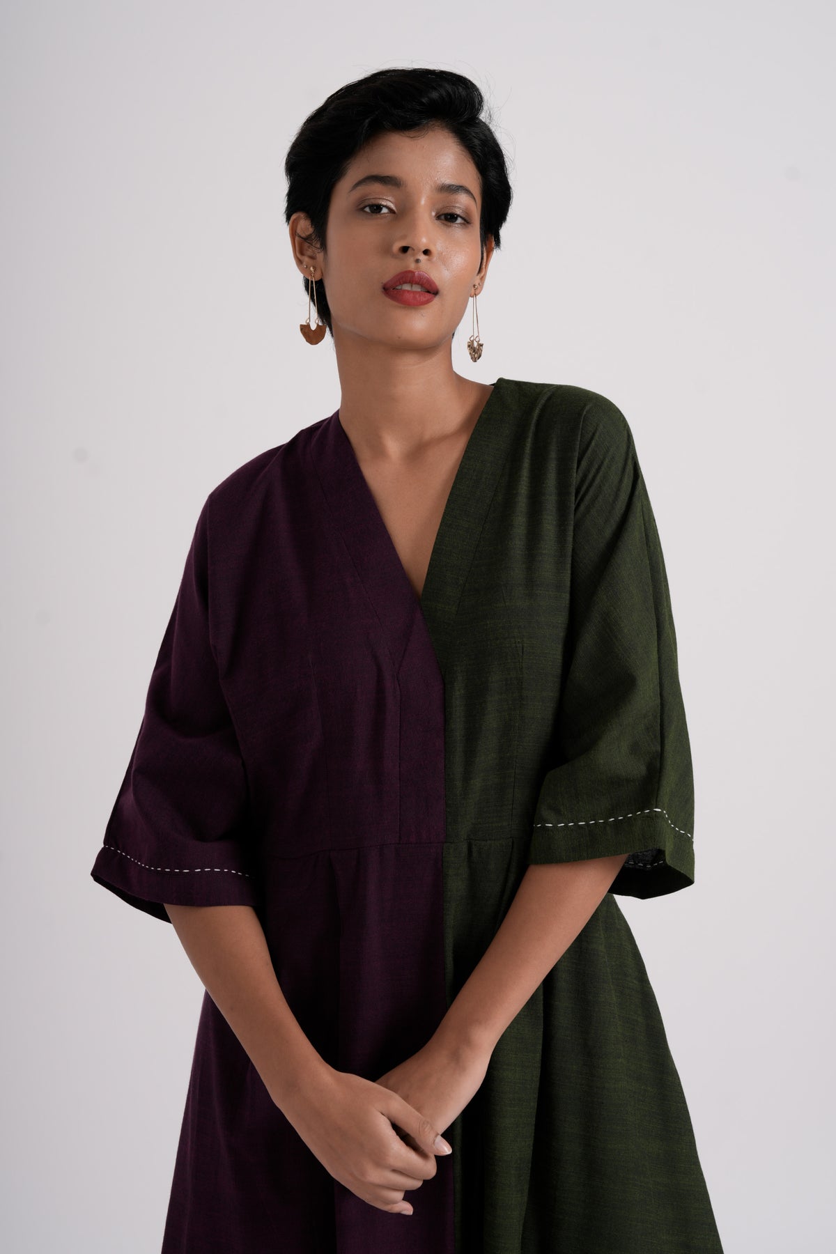 Split Hue Midi Dress