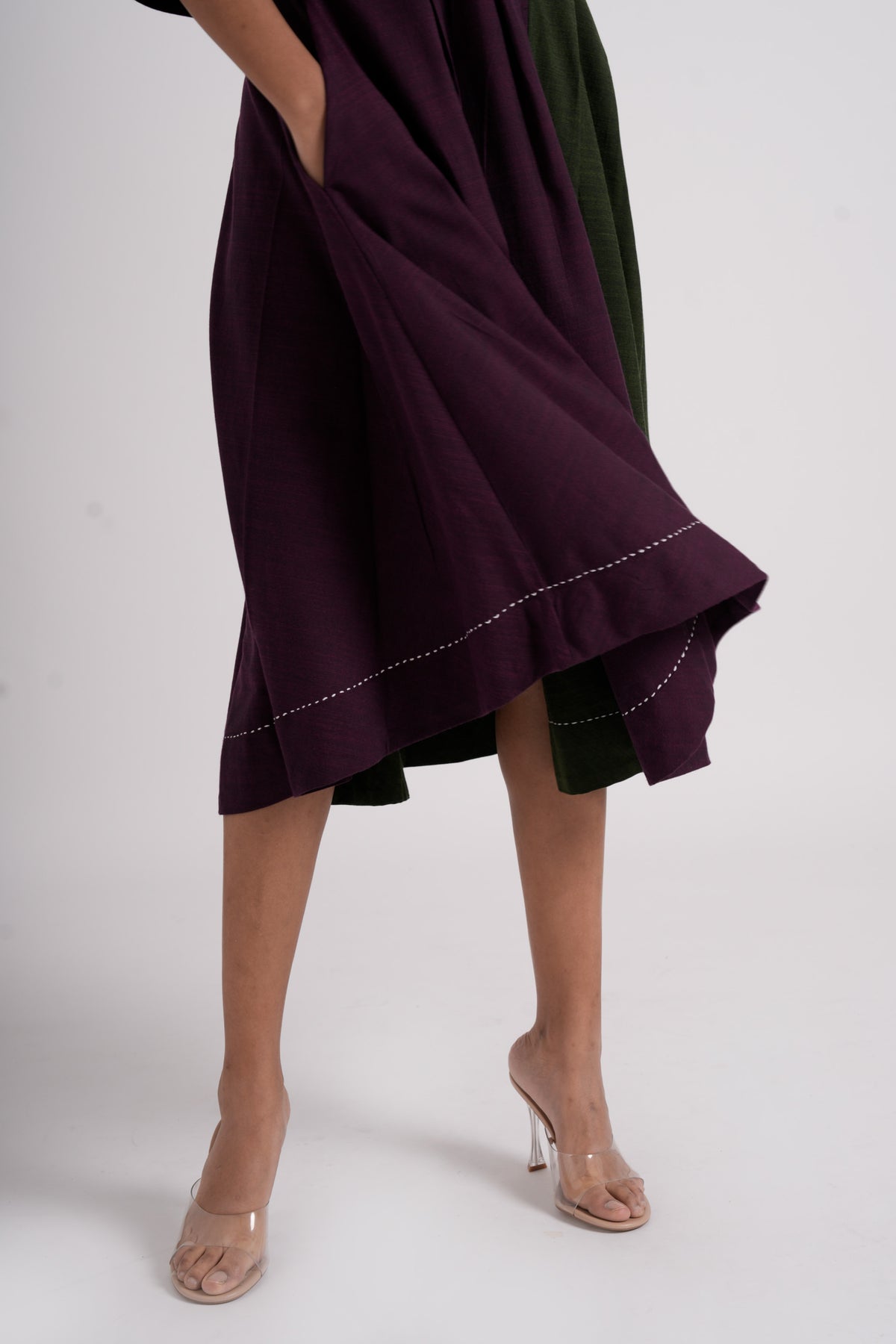 Split Hue Midi Dress