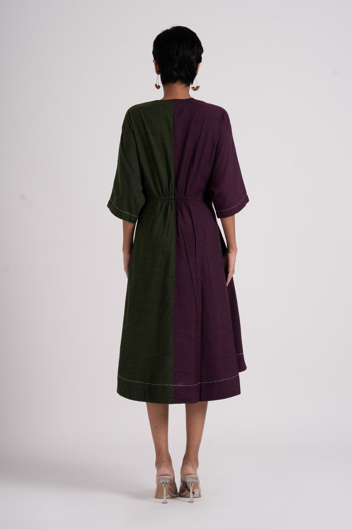 Split Hue Midi Dress