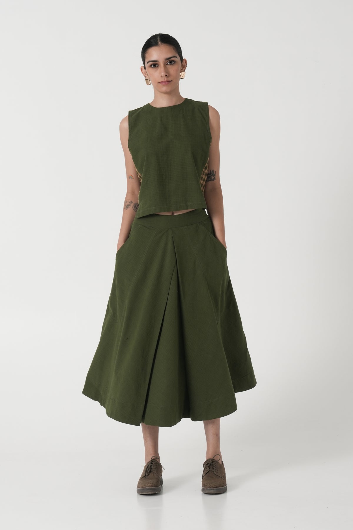 Jade Skirt Olive Green