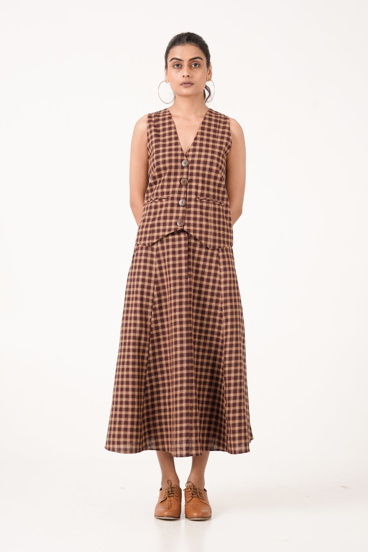 Check Wine Co-ord Set