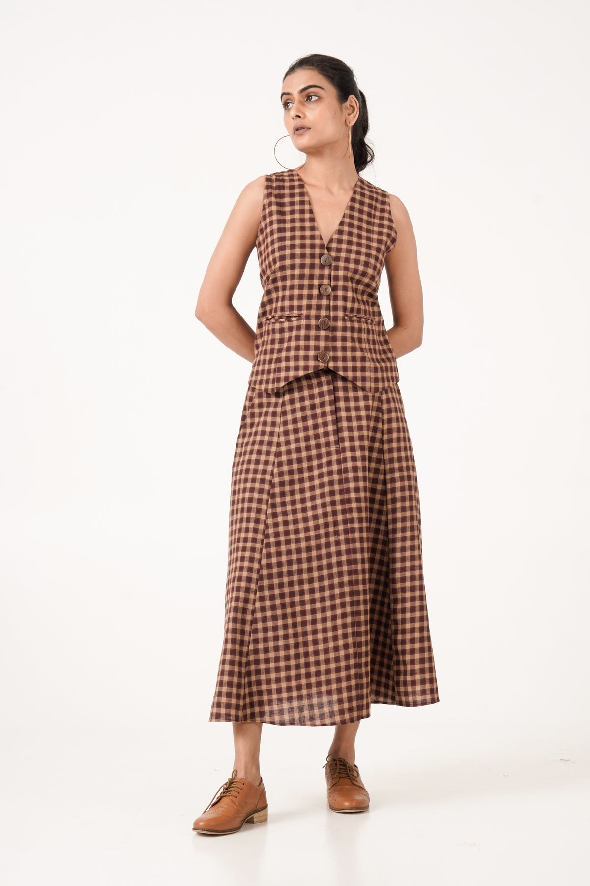 Check Wine Co-ord Set