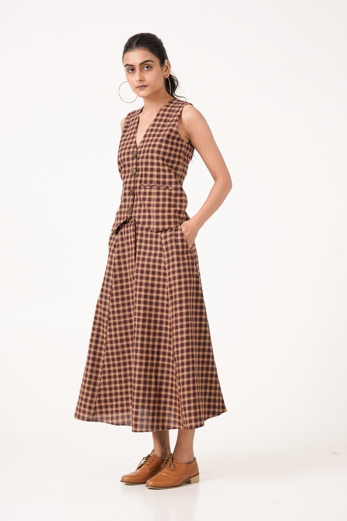 Check Wine Co-ord Set