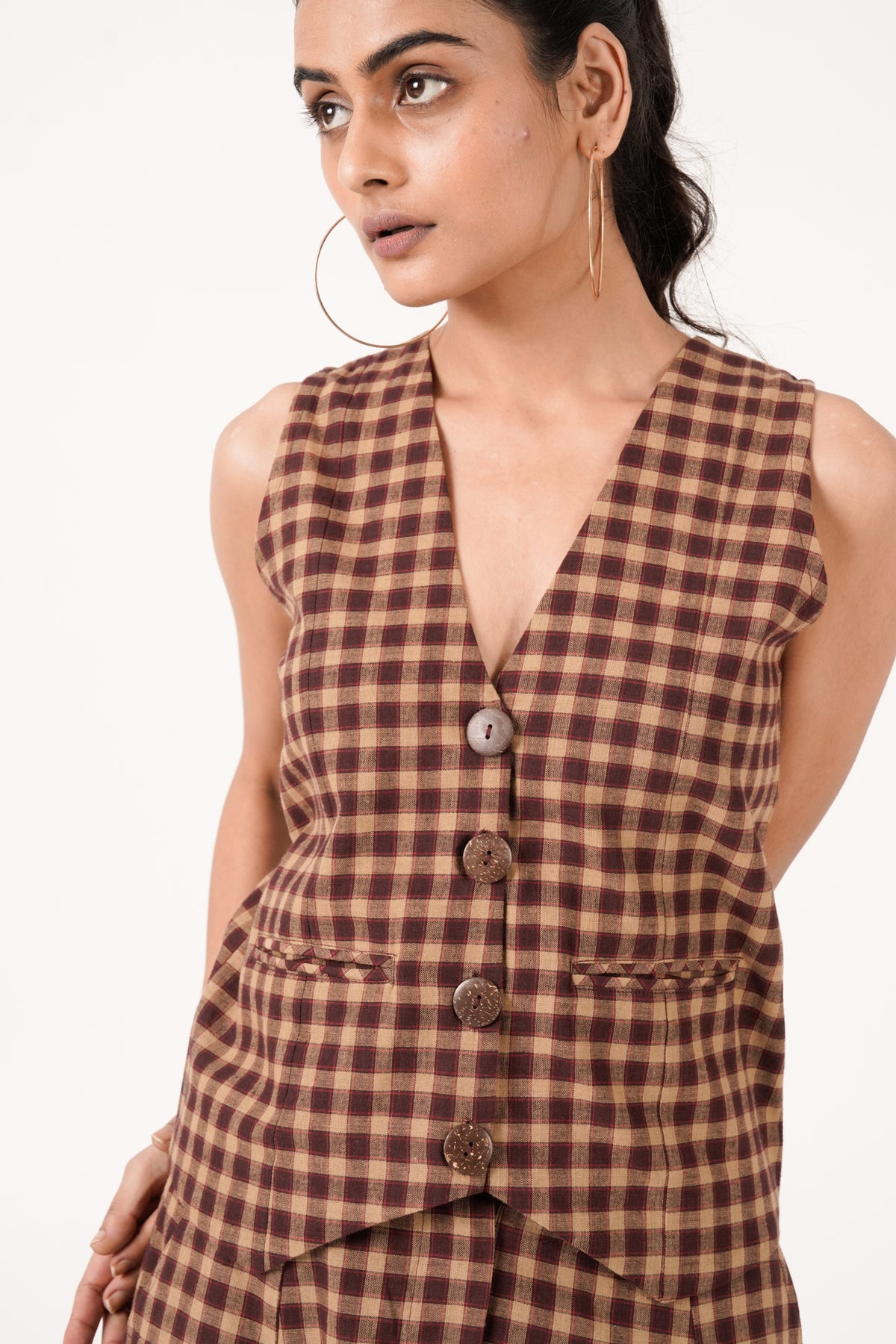 Check Wine Co-ord Set