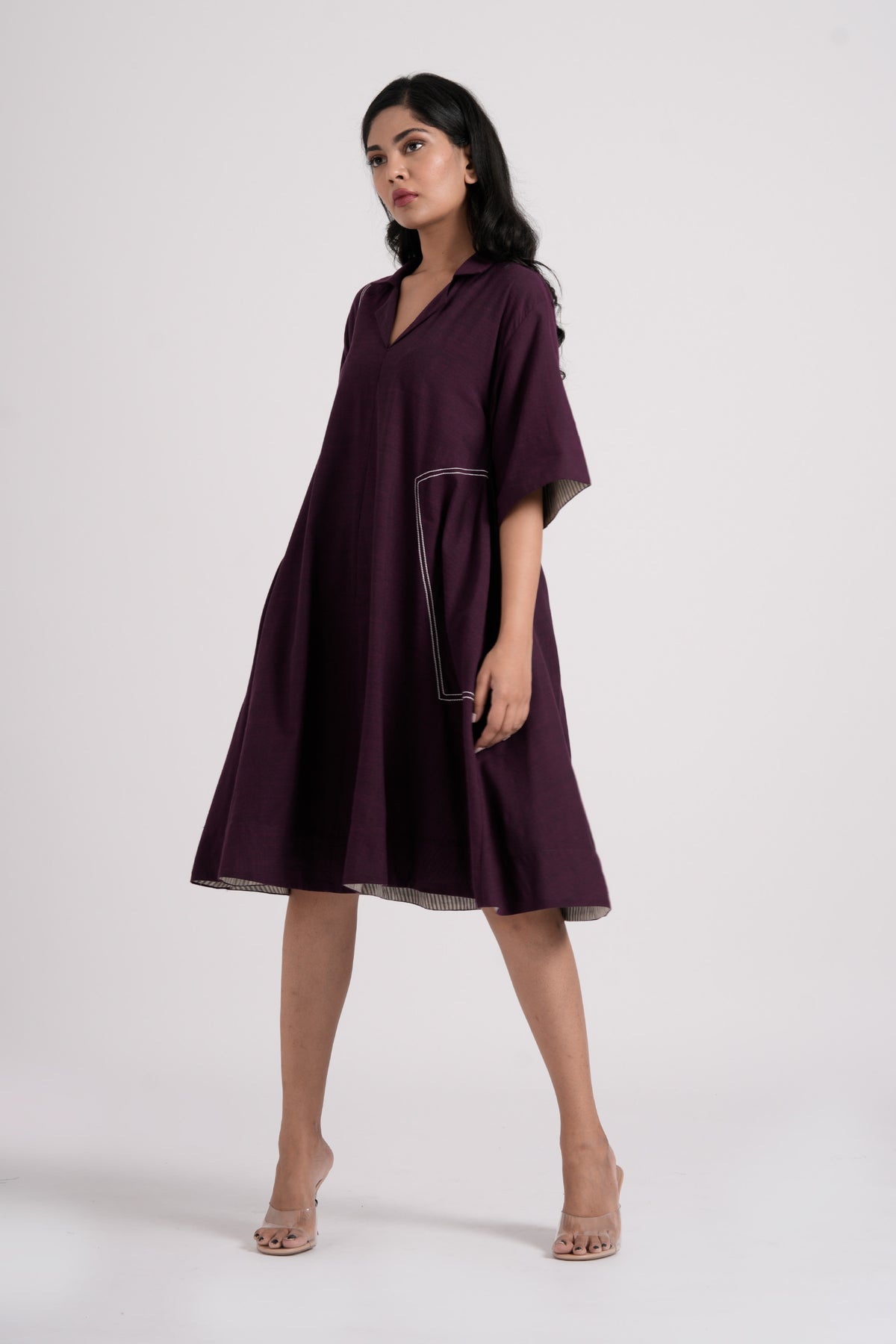 Dynamic Dark Purple Dress