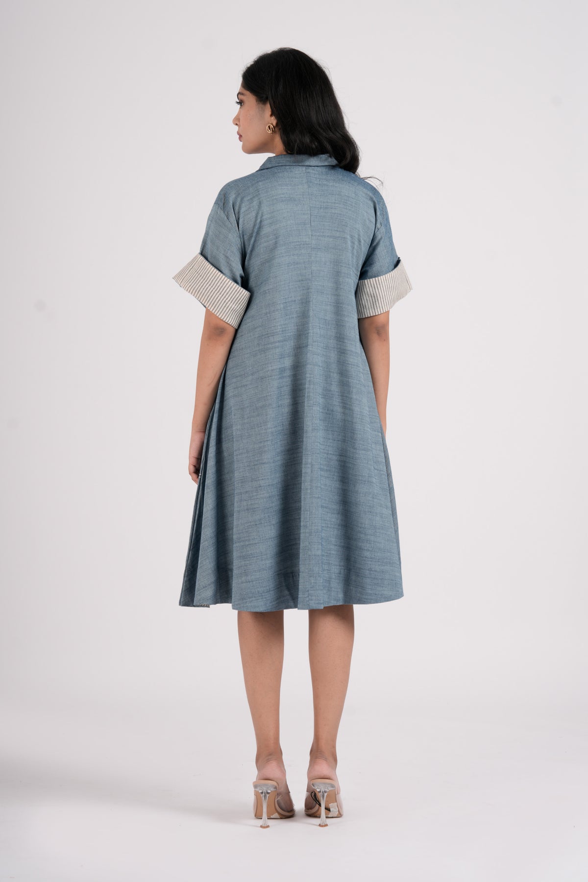 Dynamic Frosty Blue Dress