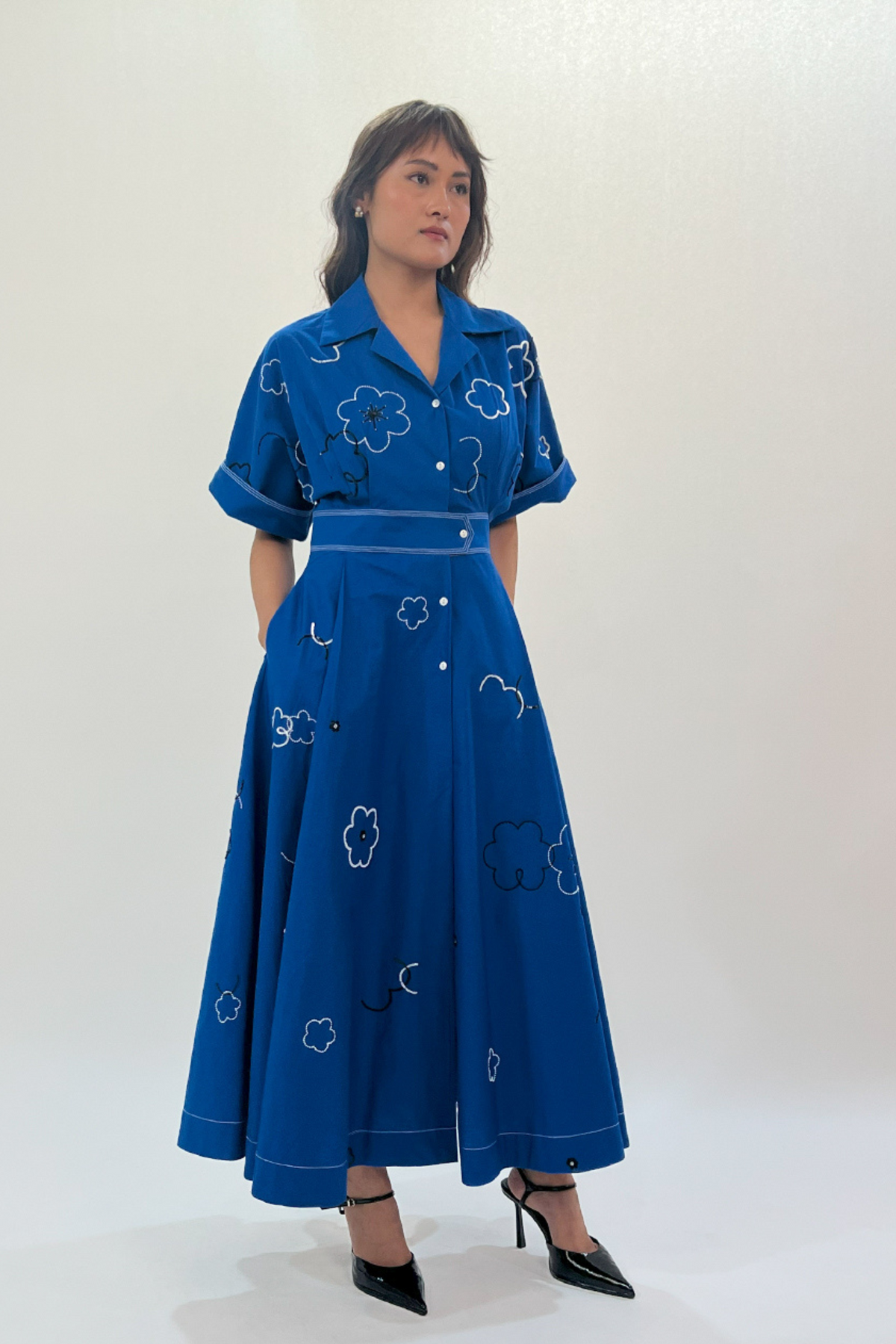 Ditsy Embroidered Sundress