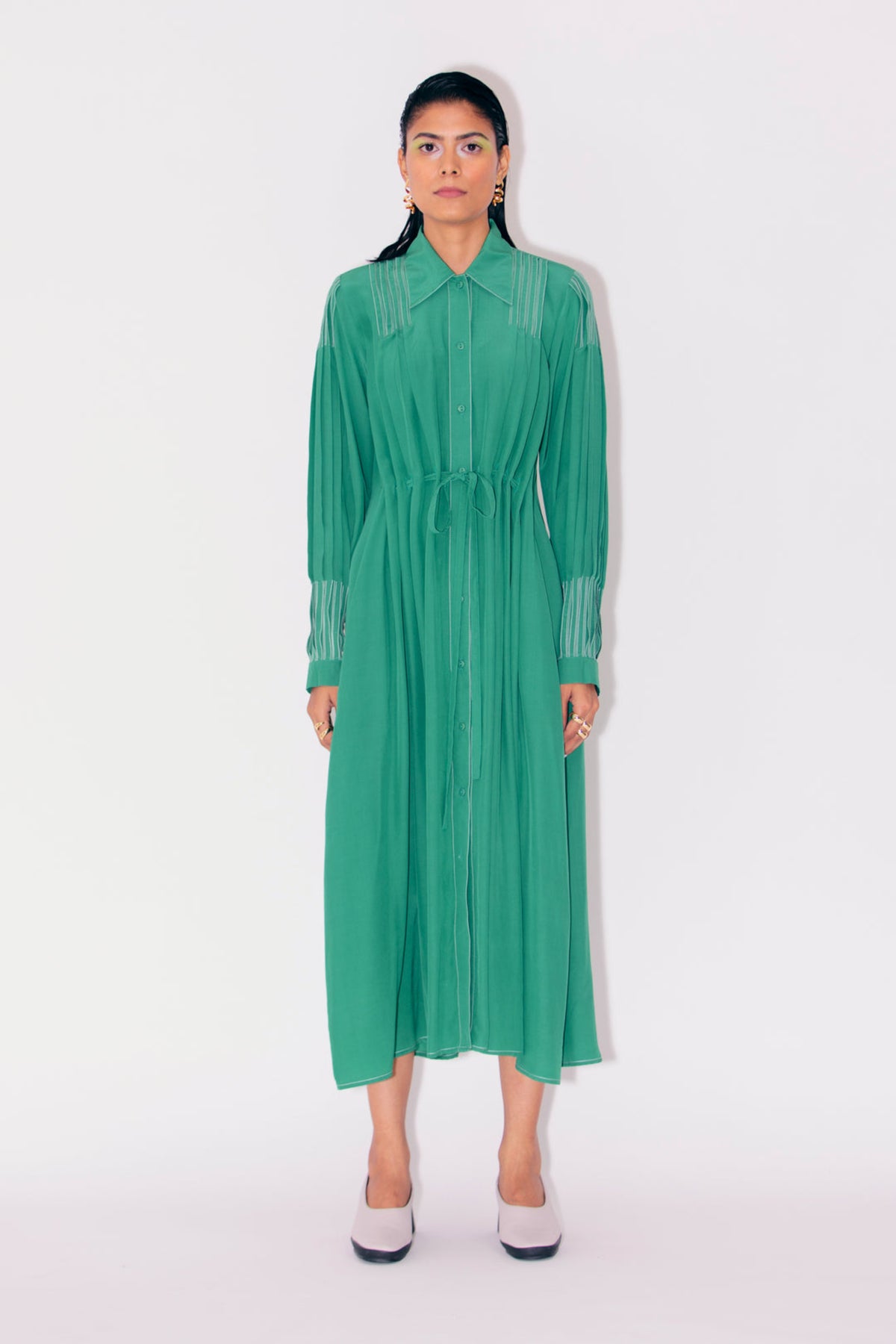 A Mid-length Crepe Dress