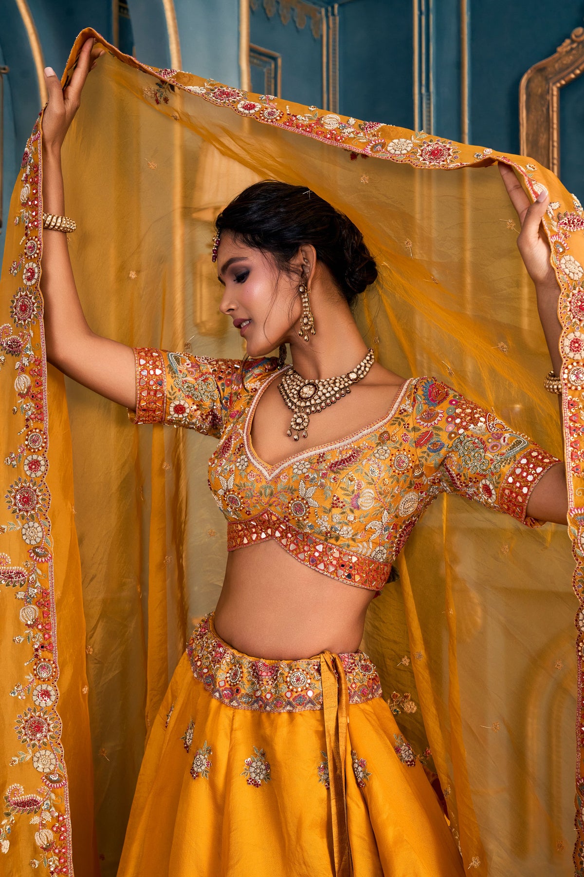 Gorgeous Mustard Lehenga Set