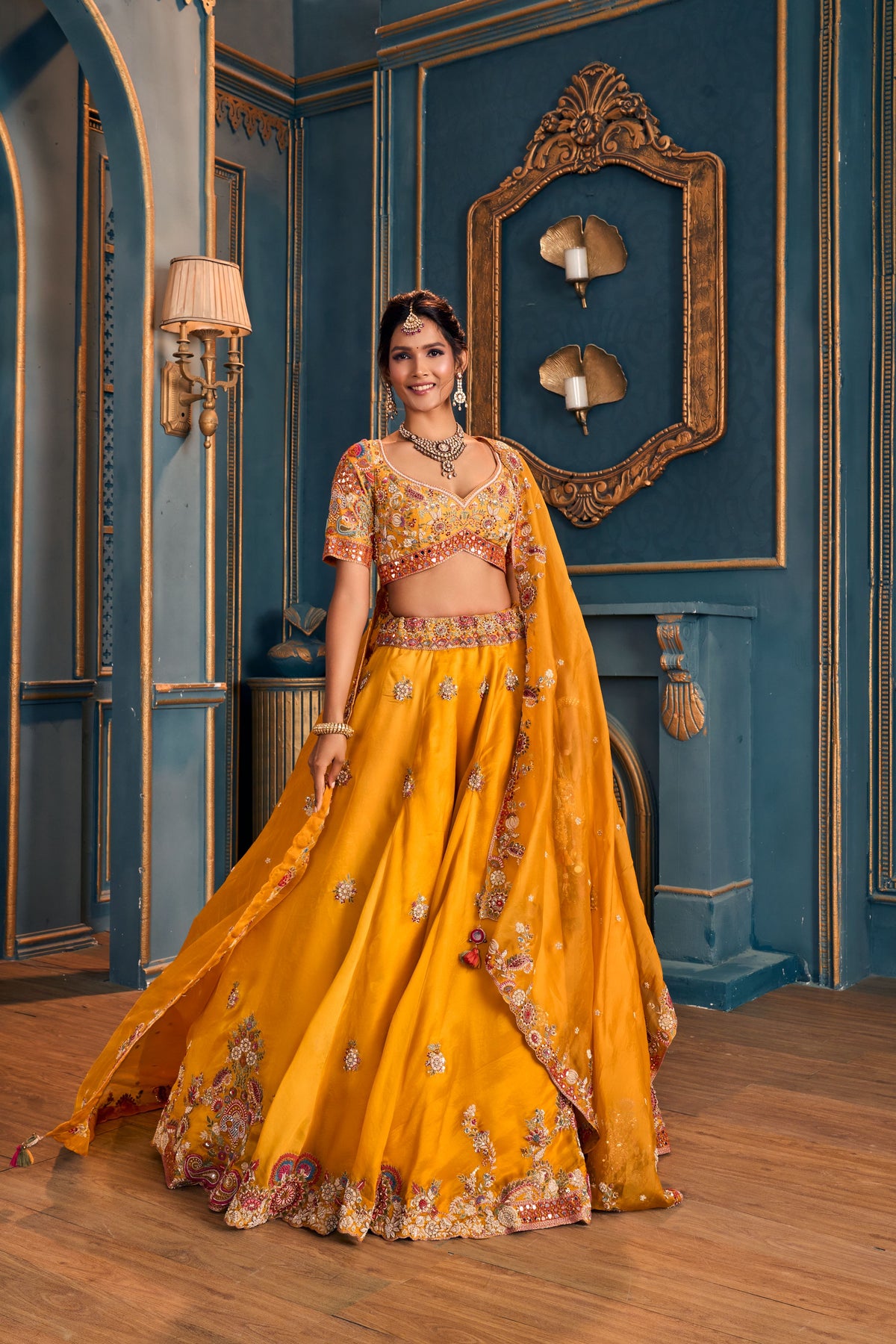 Gorgeous Mustard Lehenga Set