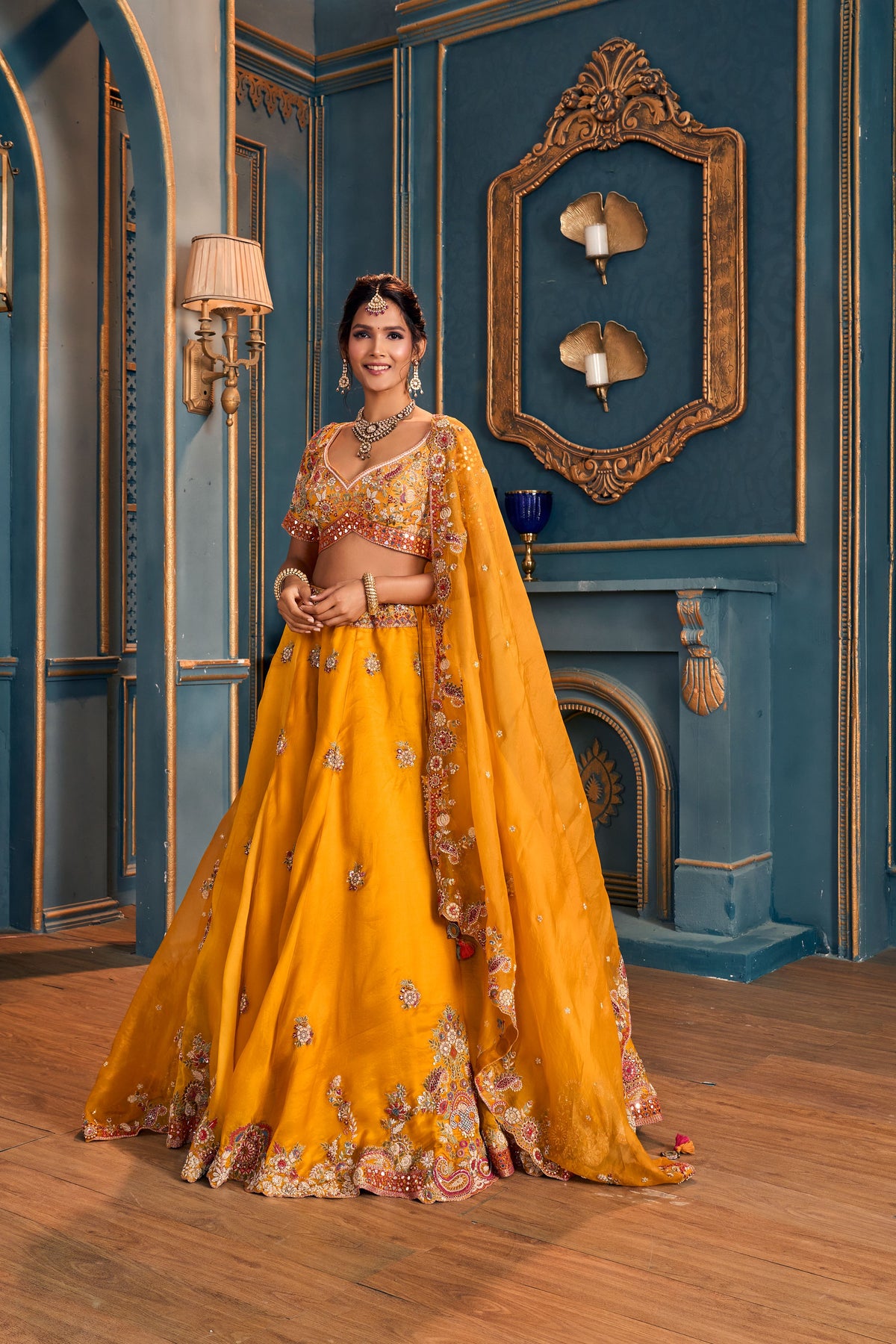 Gorgeous Mustard Lehenga Set