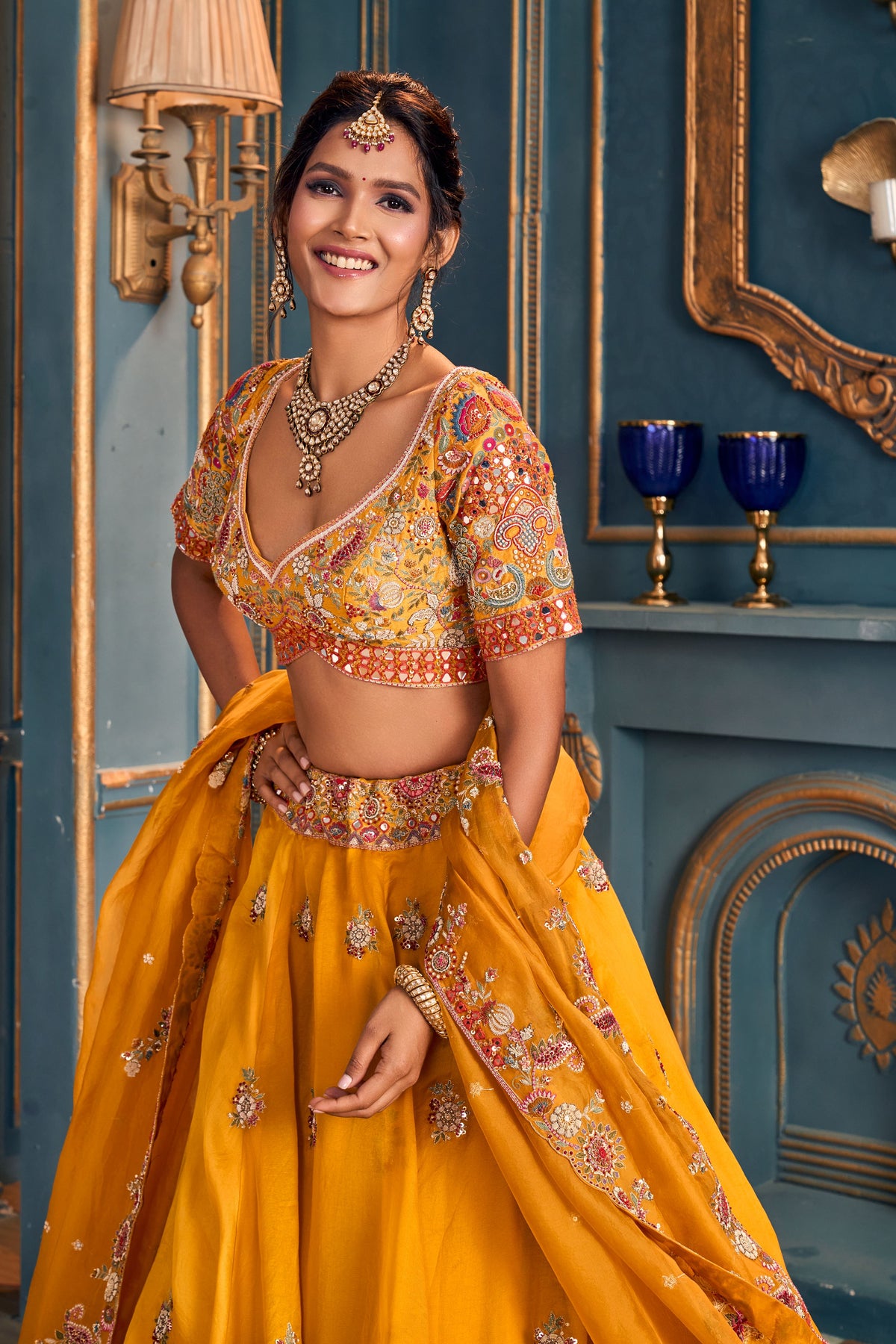 Gorgeous Mustard Lehenga Set
