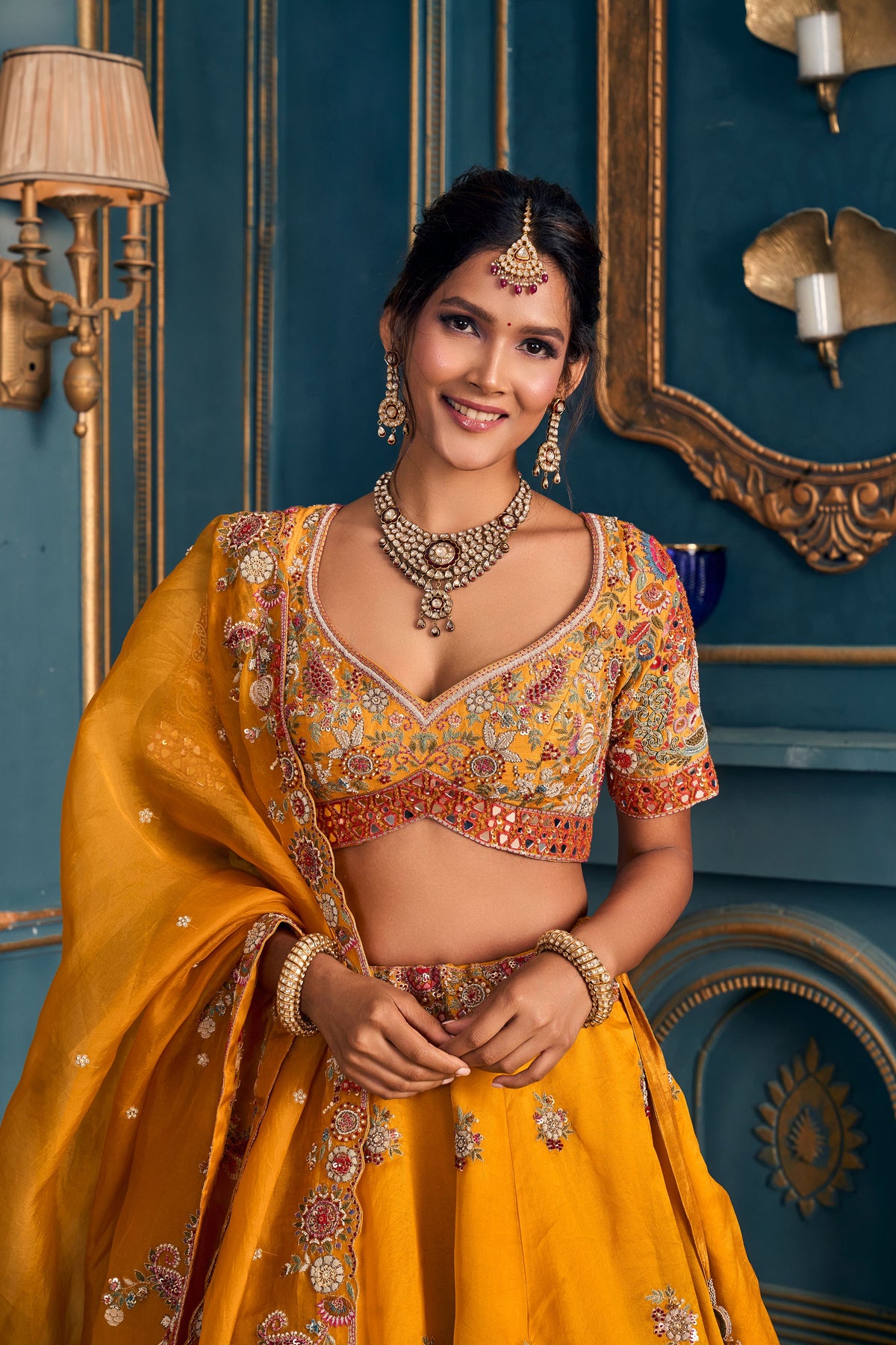 Gorgeous Mustard Lehenga Set