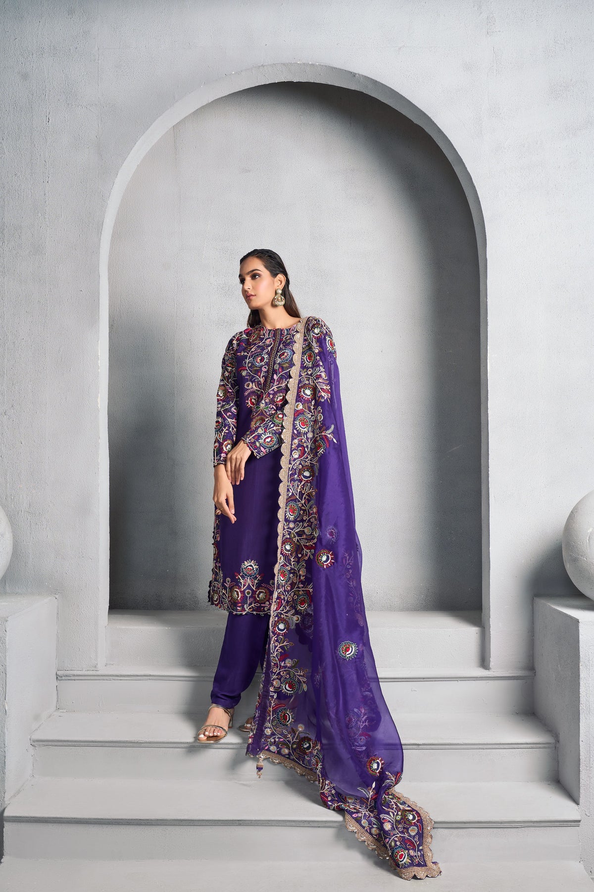 Classic Purple Kurta Set