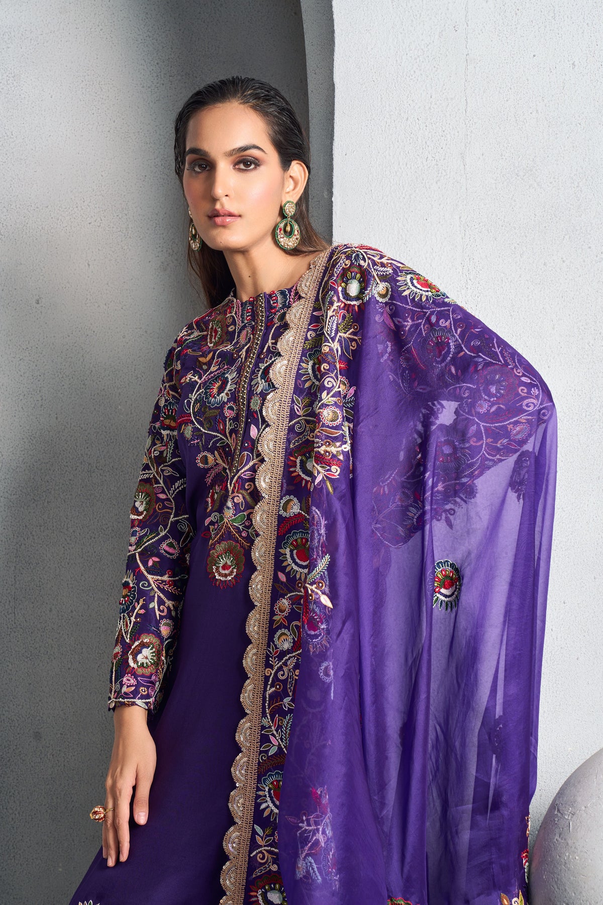 Classic Purple Kurta Set