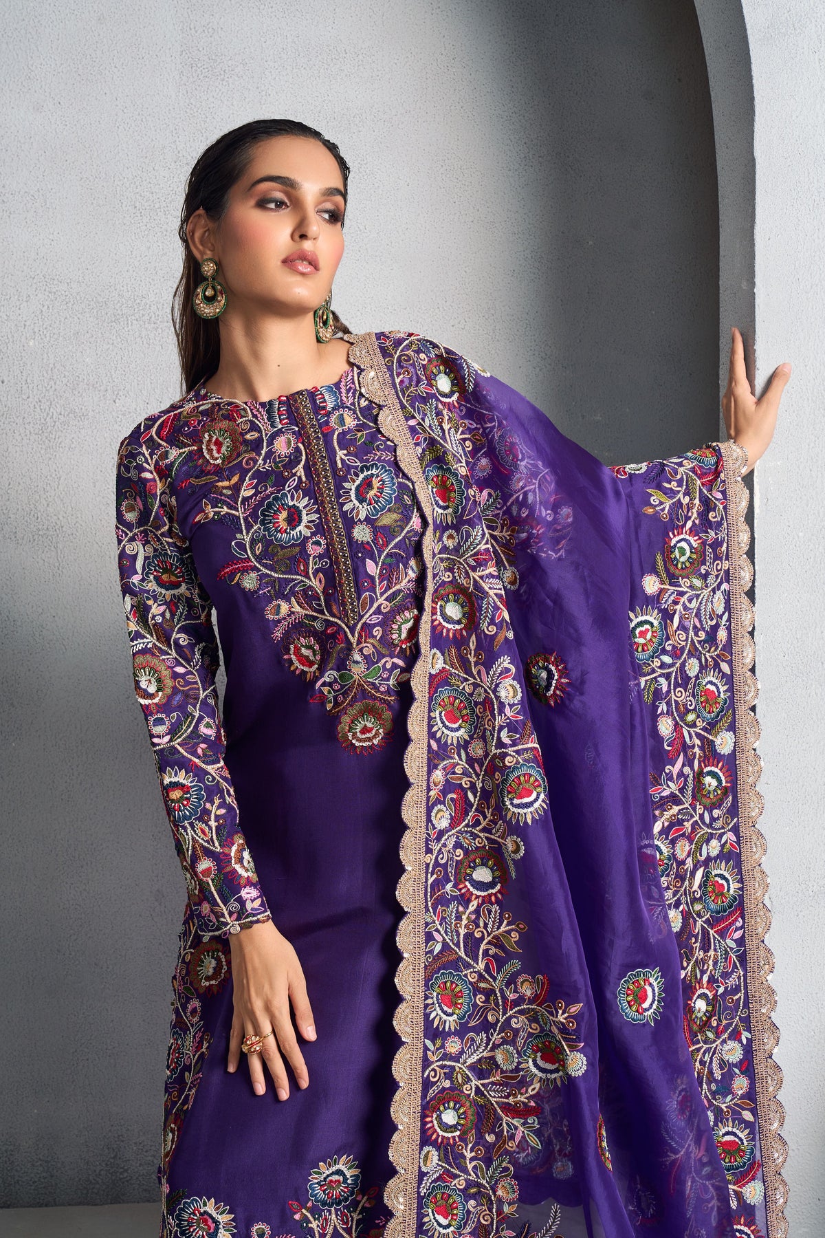 Classic Purple Kurta Set