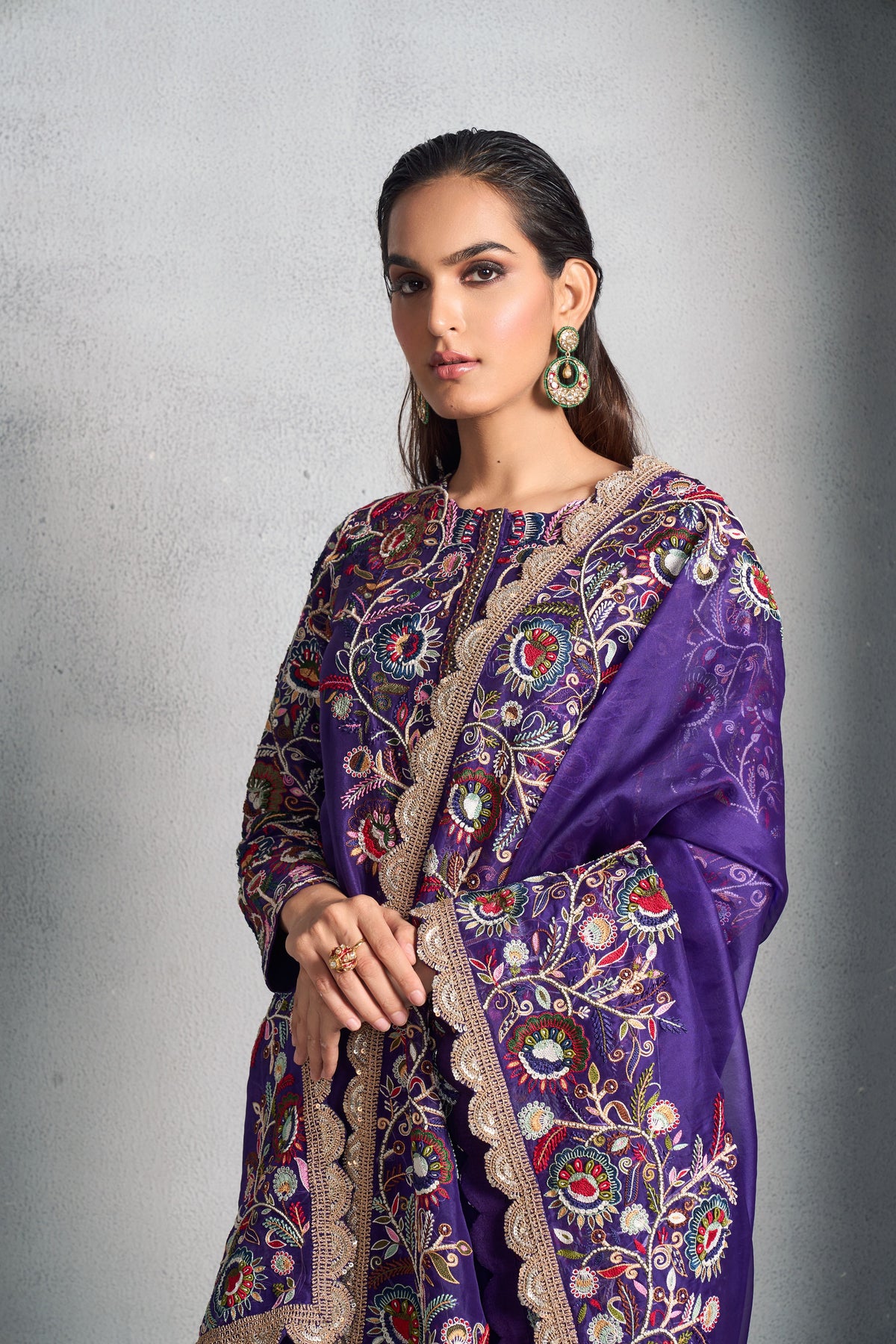 Classic Purple Kurta Set