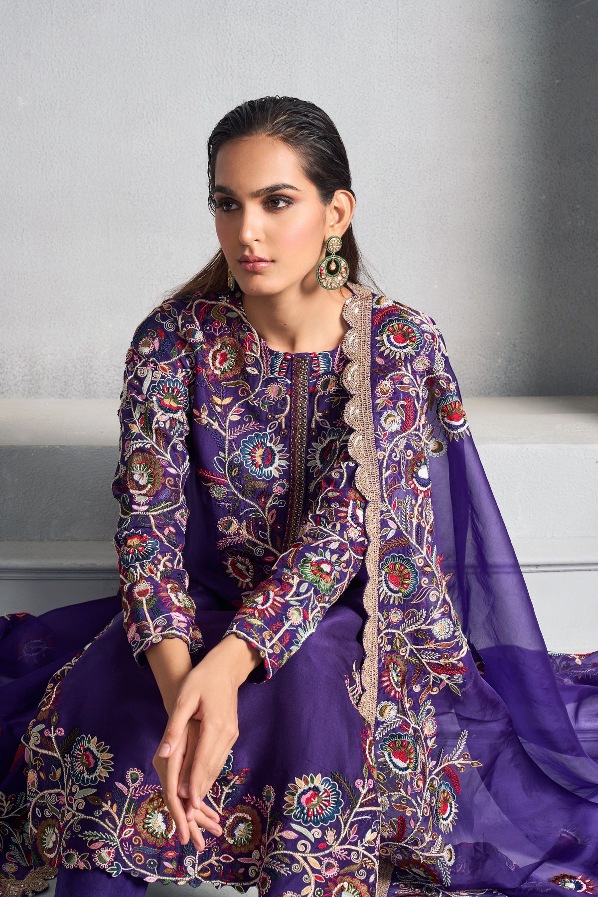 Classic Purple Kurta Set