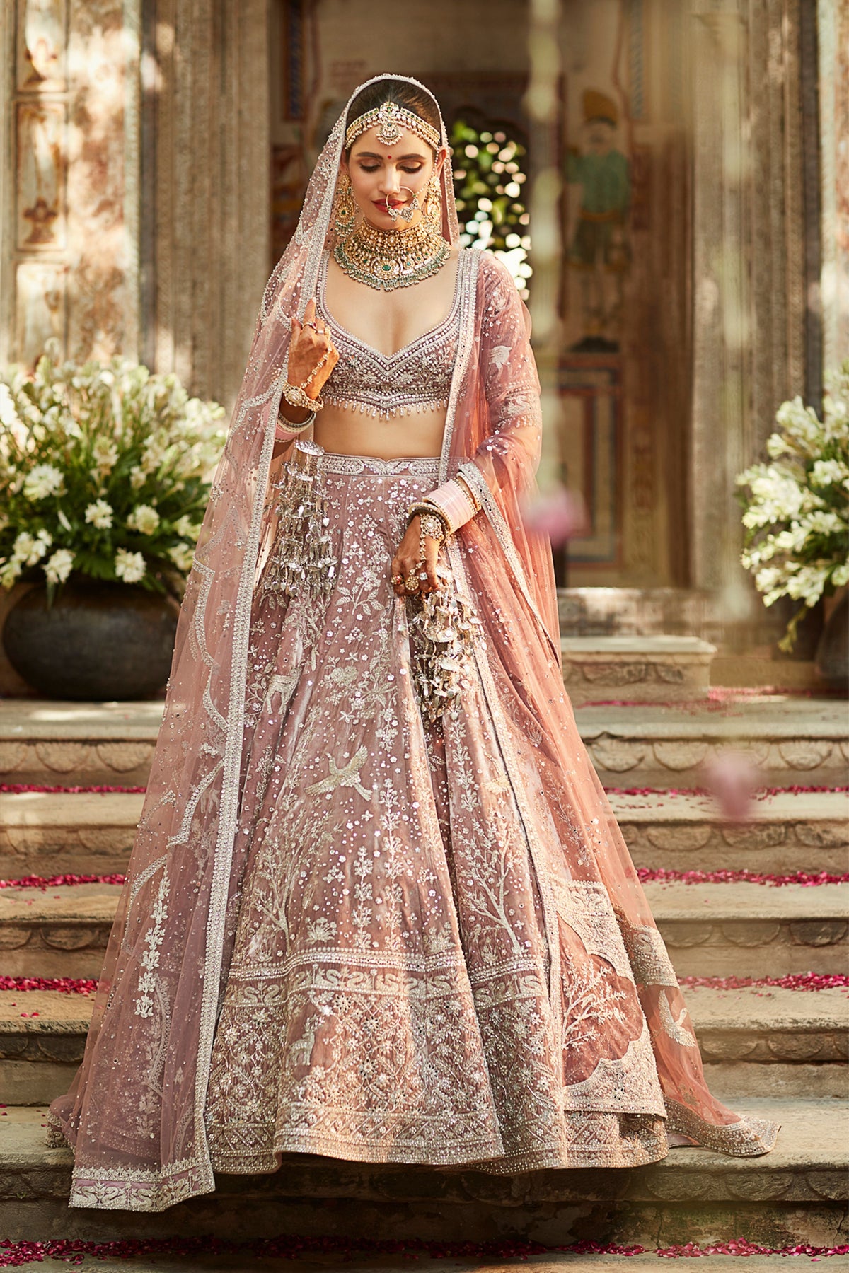The French Rose Tales of Masai Lehenga