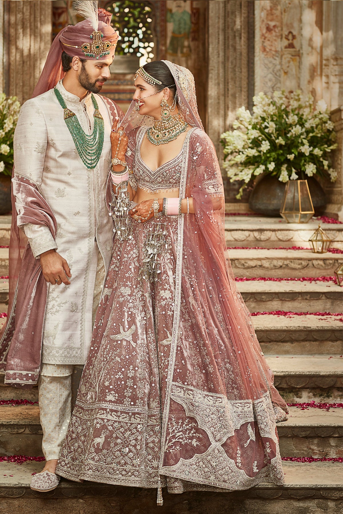The French Rose Tales of Masai Lehenga
