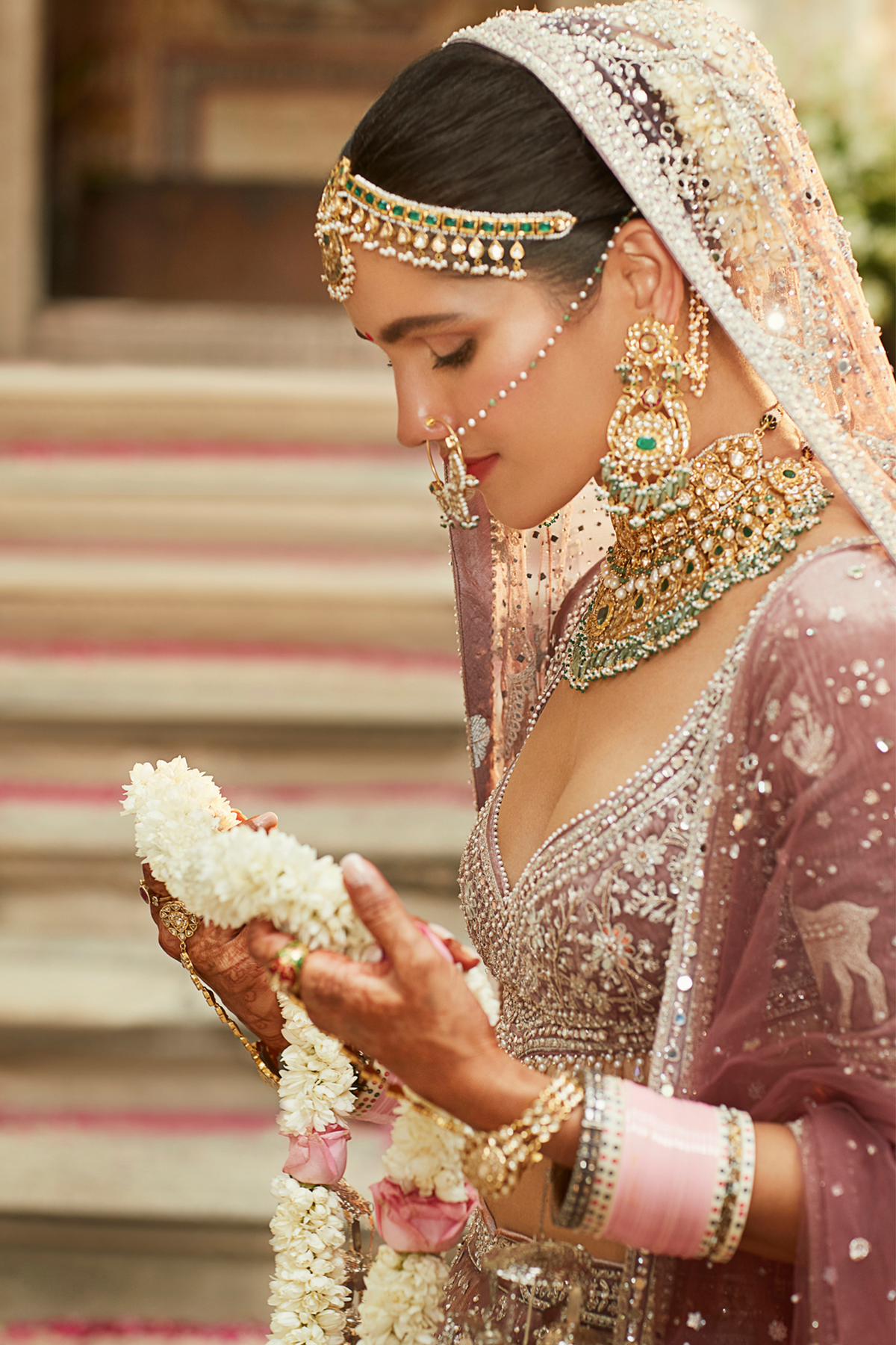 The French Rose Tales of Masai Lehenga