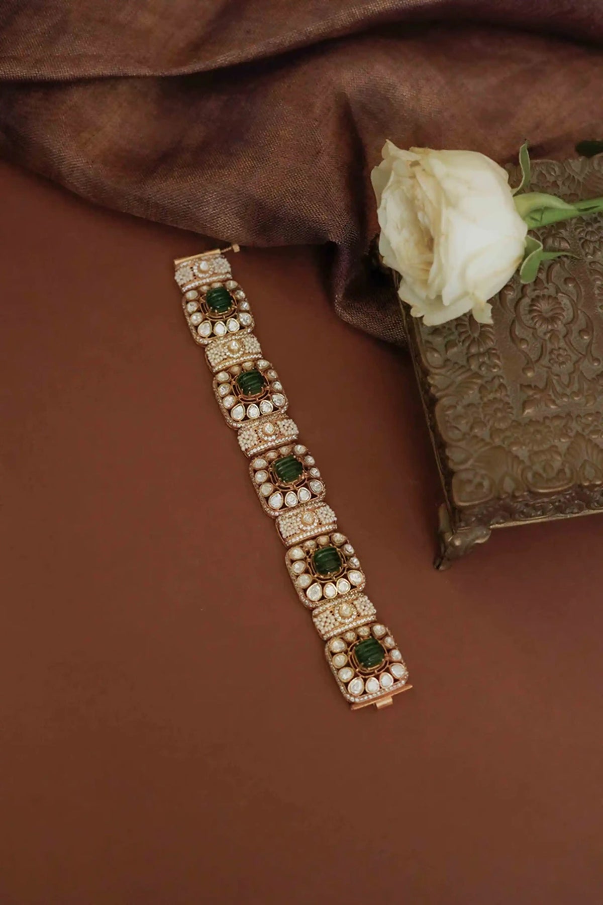 Green Color Moissanite Bracelet