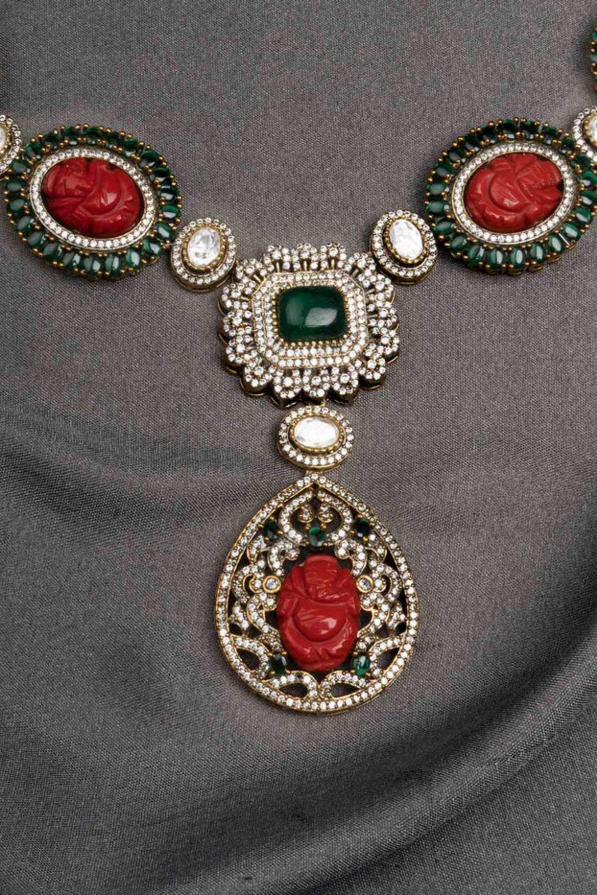 Multicolor Moissanite Necklace Set